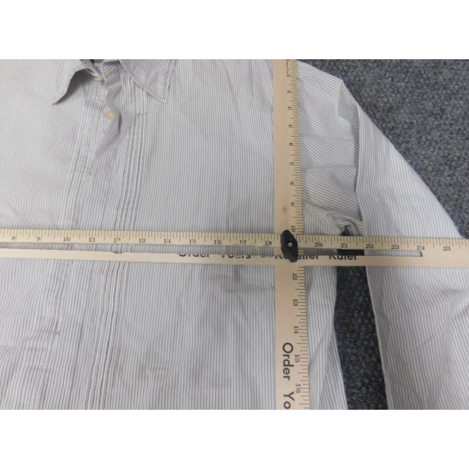 Zara Zara Shirt Button-Up Striped White Long Sleeve Collared Button-Down Logo Pocket Regular Mens L Size US L / EU 52-54 / 3 - 7 Thumbnail