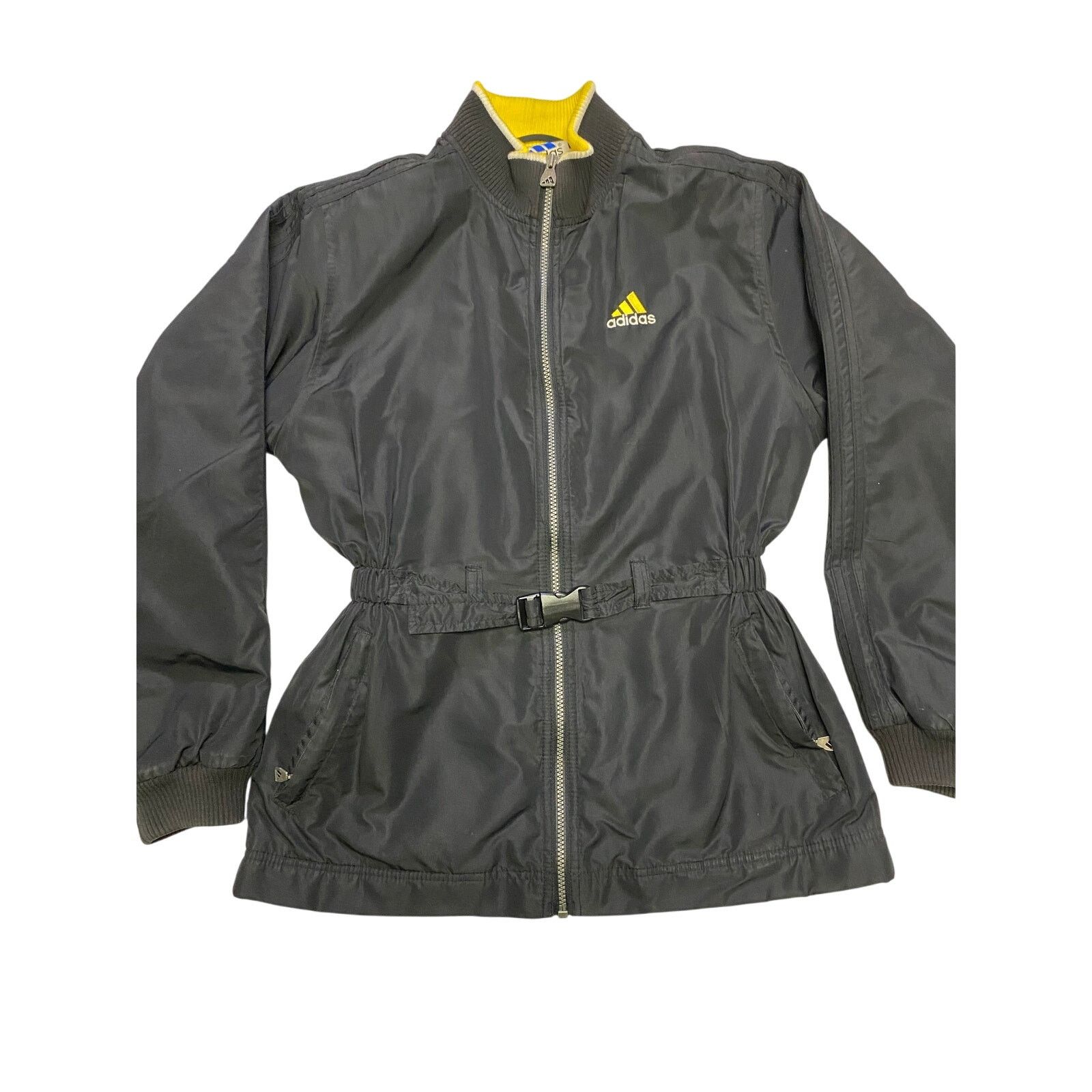 Adidas Vintage 90s Adidas Windbreaker with fleece Black Small Size S / US 4 / IT 40 - 1 Thumbnail