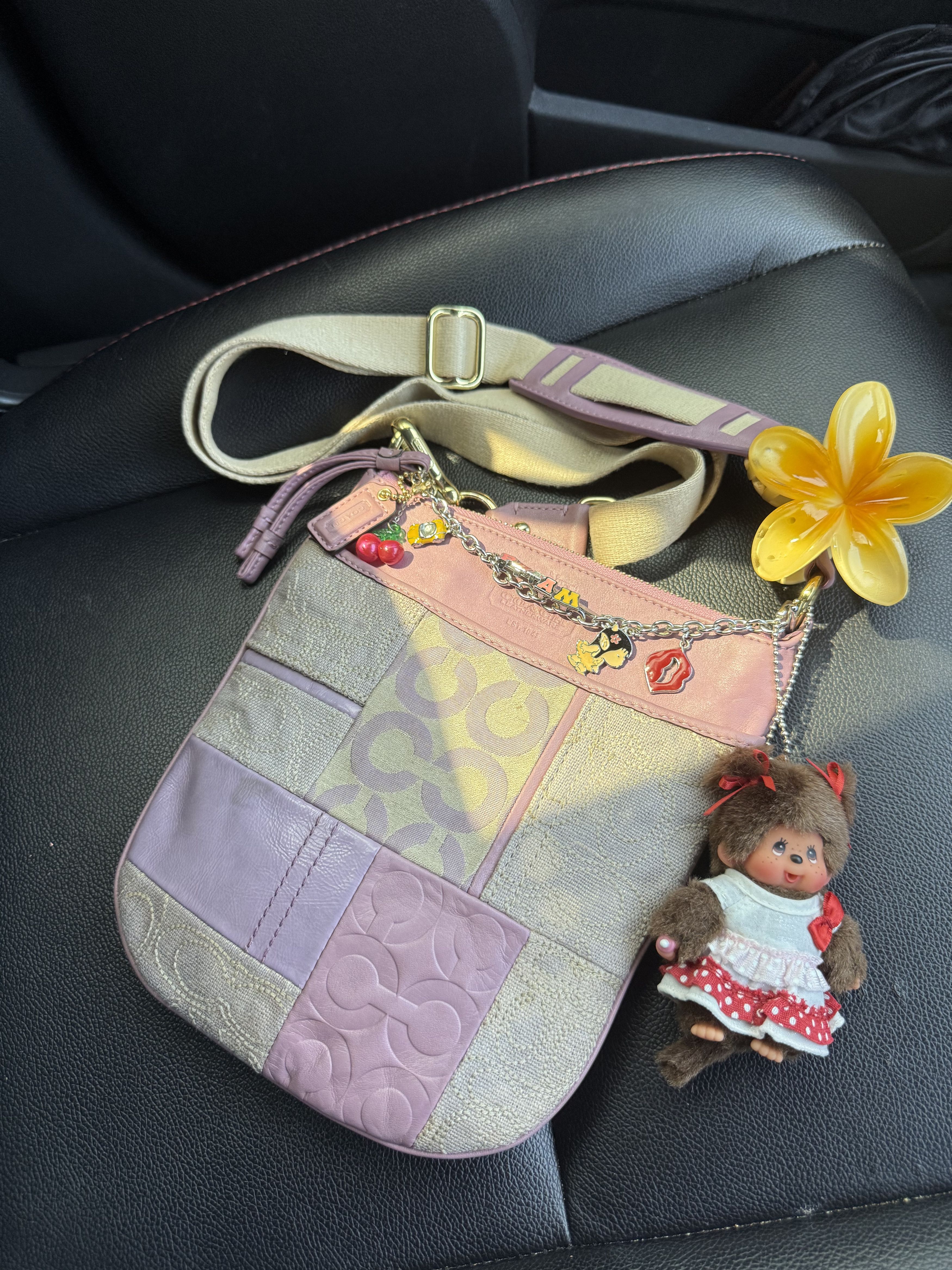 Coach Coach 2000s Ali Patchwork Swingpack Bag Lilac Y2K Vintage Size ONE SIZE - 8 Thumbnail
