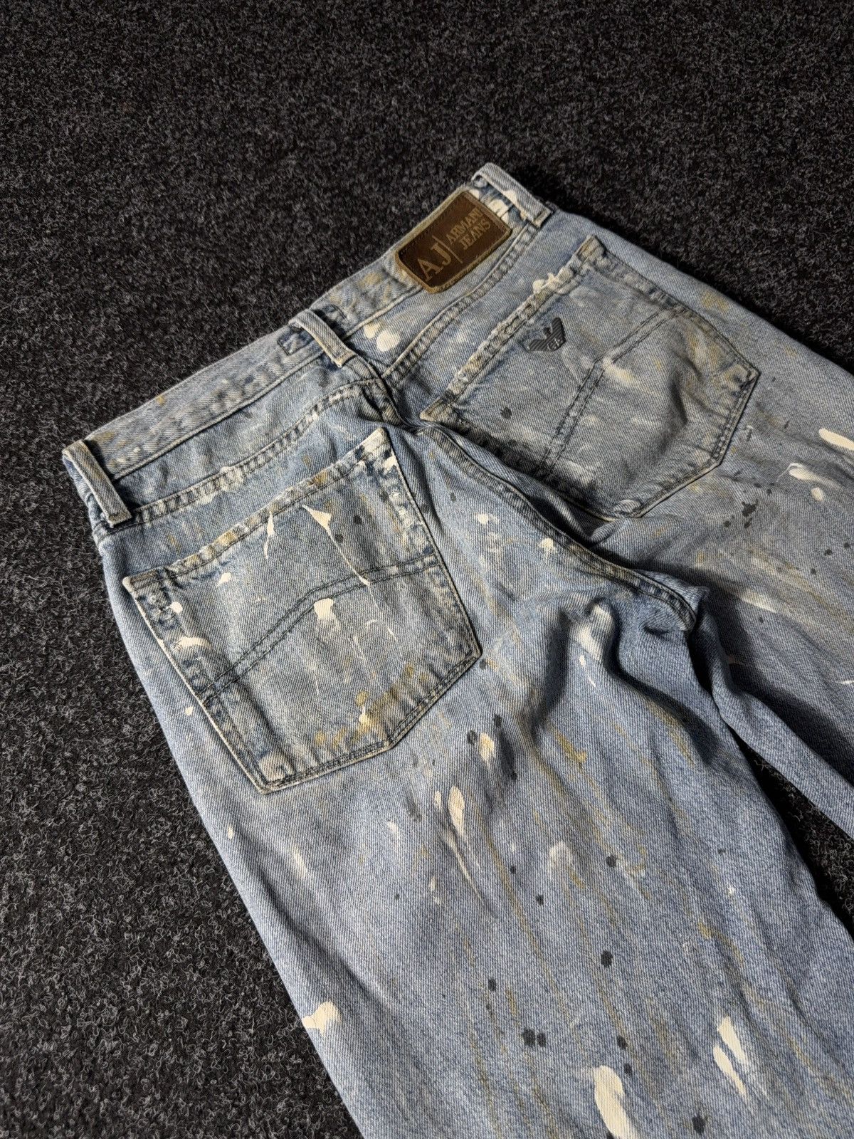 Armani × Vintage Vintage 90s Distressed Armani Jeans Baggy Pocket Logo Size 29" - 15 Thumbnail