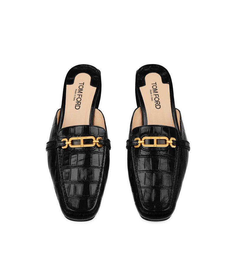 Tom Ford o1loc1c0326 W3354 Slippers Flats in Black Size US 7 / IT 37 - 4 Thumbnail