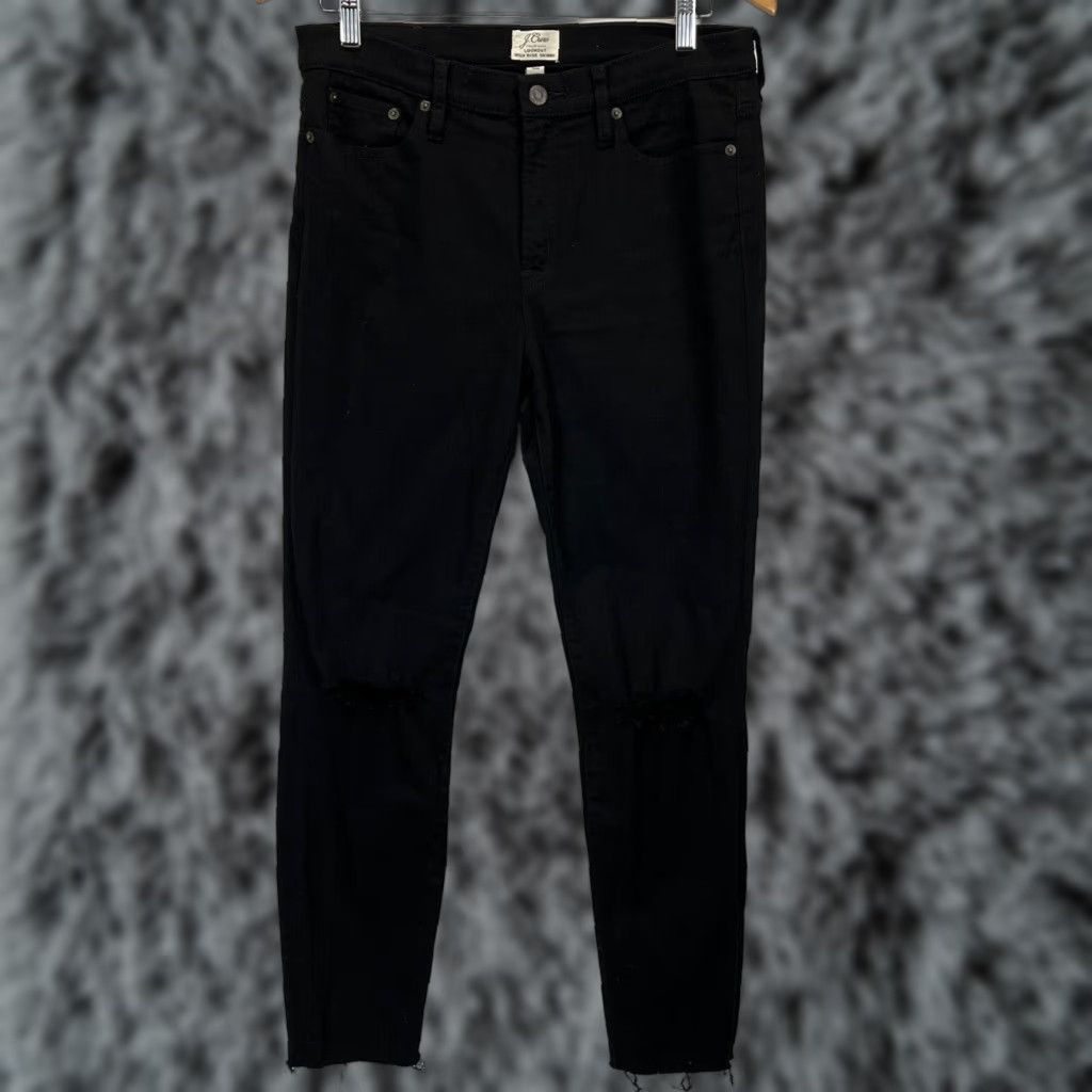 Vintage Womens J.CREW Lookout High Rise Skinny Jeans Sz 31 VGUC Distressed Raw Hem Size 24" / US 00 / IT 34 - 1 Thumbnail