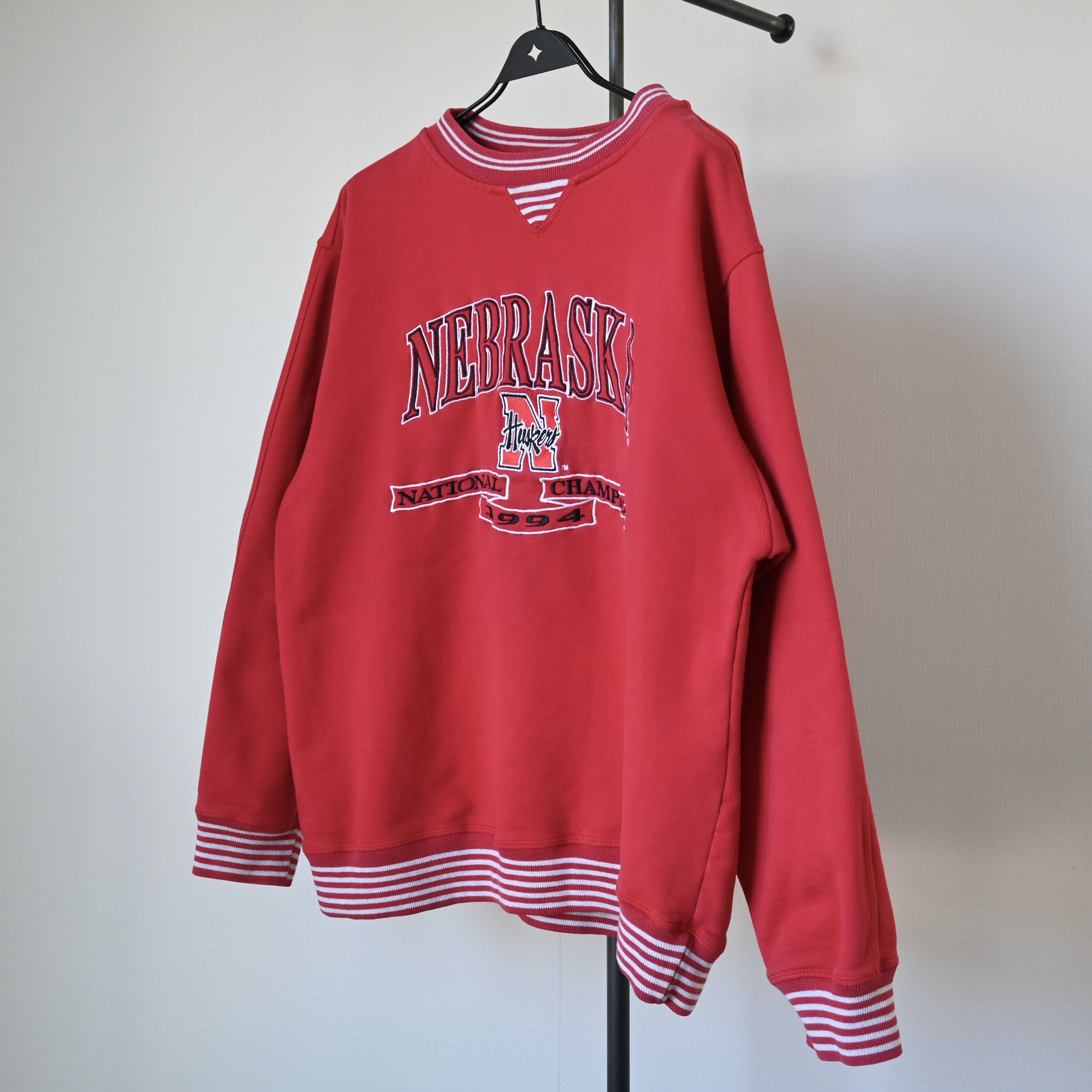 Vintage VTG Nebraska huskers 1994 champion embroidered sweatshirt Size US XL / EU 56 / 4 - 13 Thumbnail