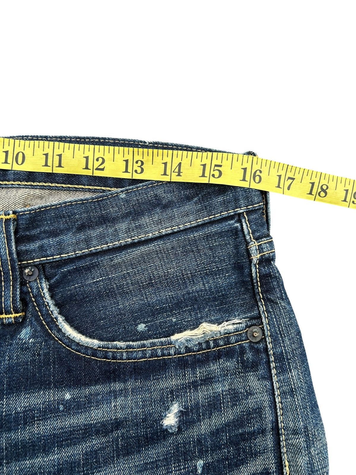 Kapital Vintage Edwin 505ZX Selvedge Buckle Back Repair Denim Jeans Size US 32 / EU 48 - 18 Thumbnail