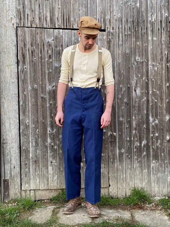 Le Laboureur × Seditionaries × Vetra 50s Dead Stock Vintage French Worker Pants Chore Size US 29 - 4 Thumbnail