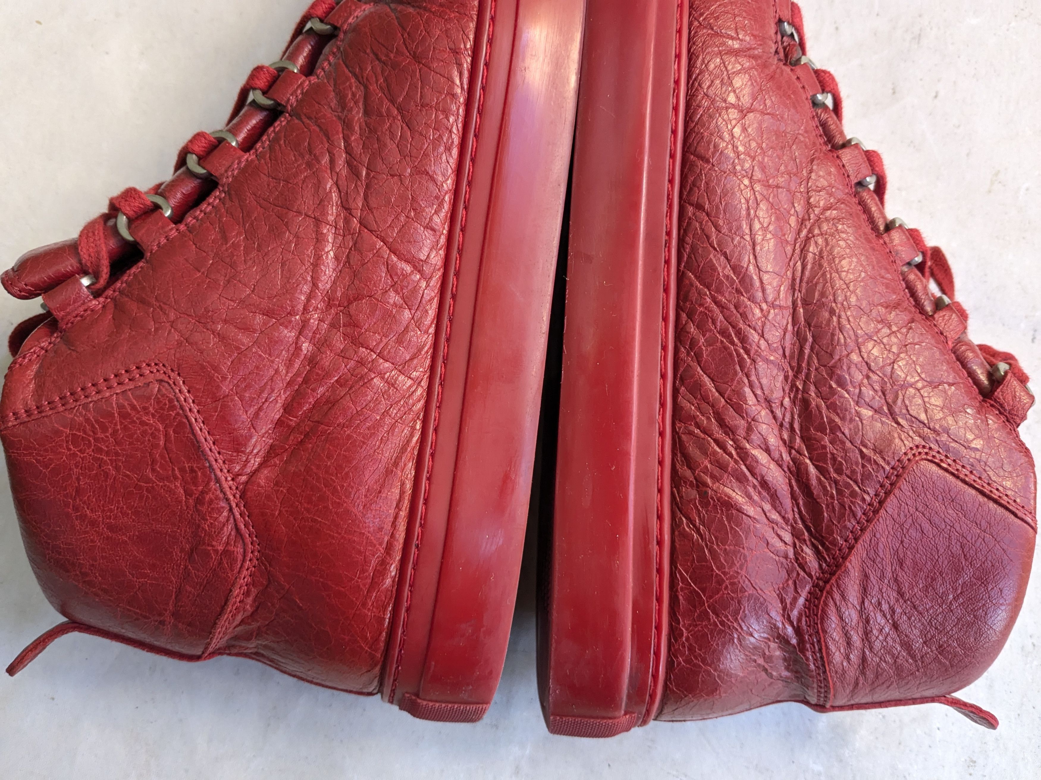 Balenciaga Balenciaga Arena Red 11 High Tops Leather Size US 11 / EU 44 - 11 Thumbnail