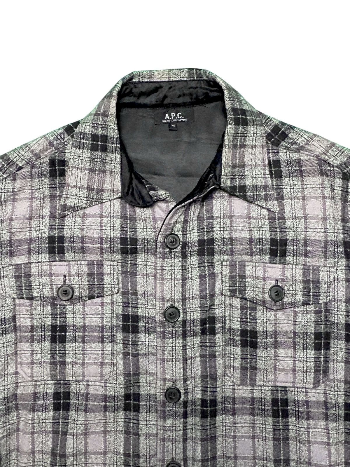 A.P.C. A.P.C. Flannel Shirt Padded Lined Jacket Size US M / EU 48-50 / 2 - 2 Thumbnail