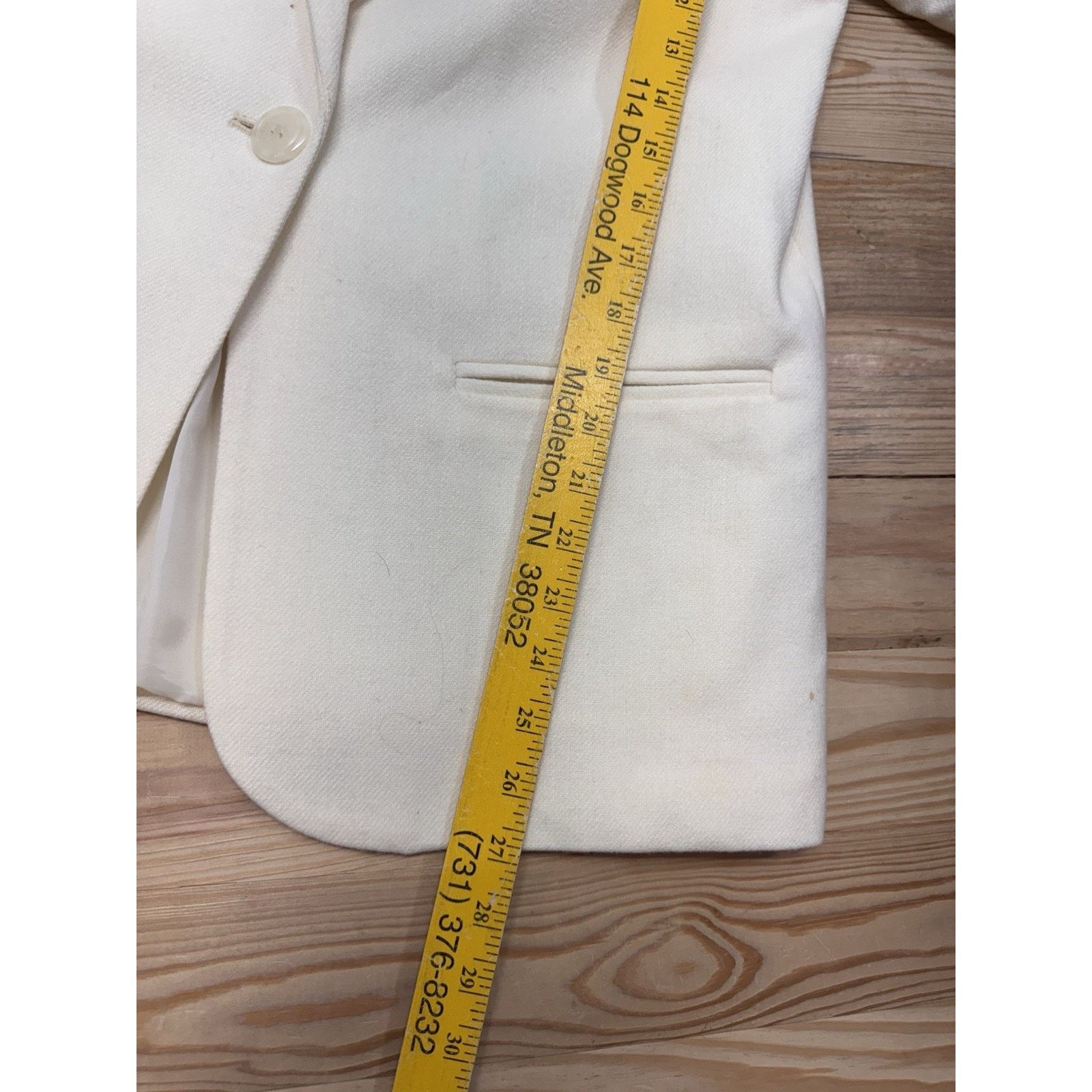 Other Sag Harbor Blazer Women’s 6 Petite Ivory Boyfriend Size M / US 6-8 / IT 42-44 - 5 Thumbnail