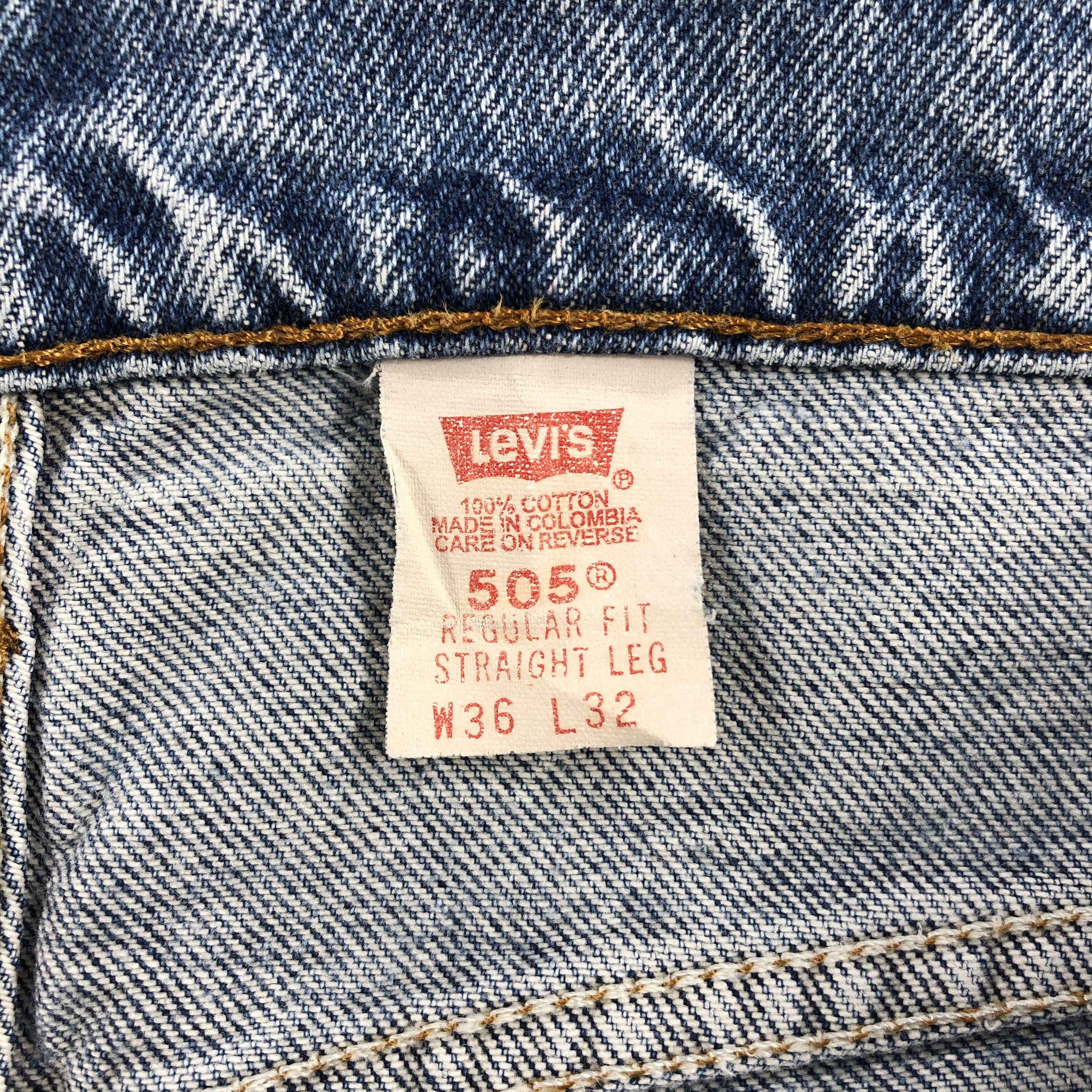 Levi's Vintage 90s Levis 505 Stone Wash Jeans-JM1119A Size US 36 / EU 52 - 10 Thumbnail