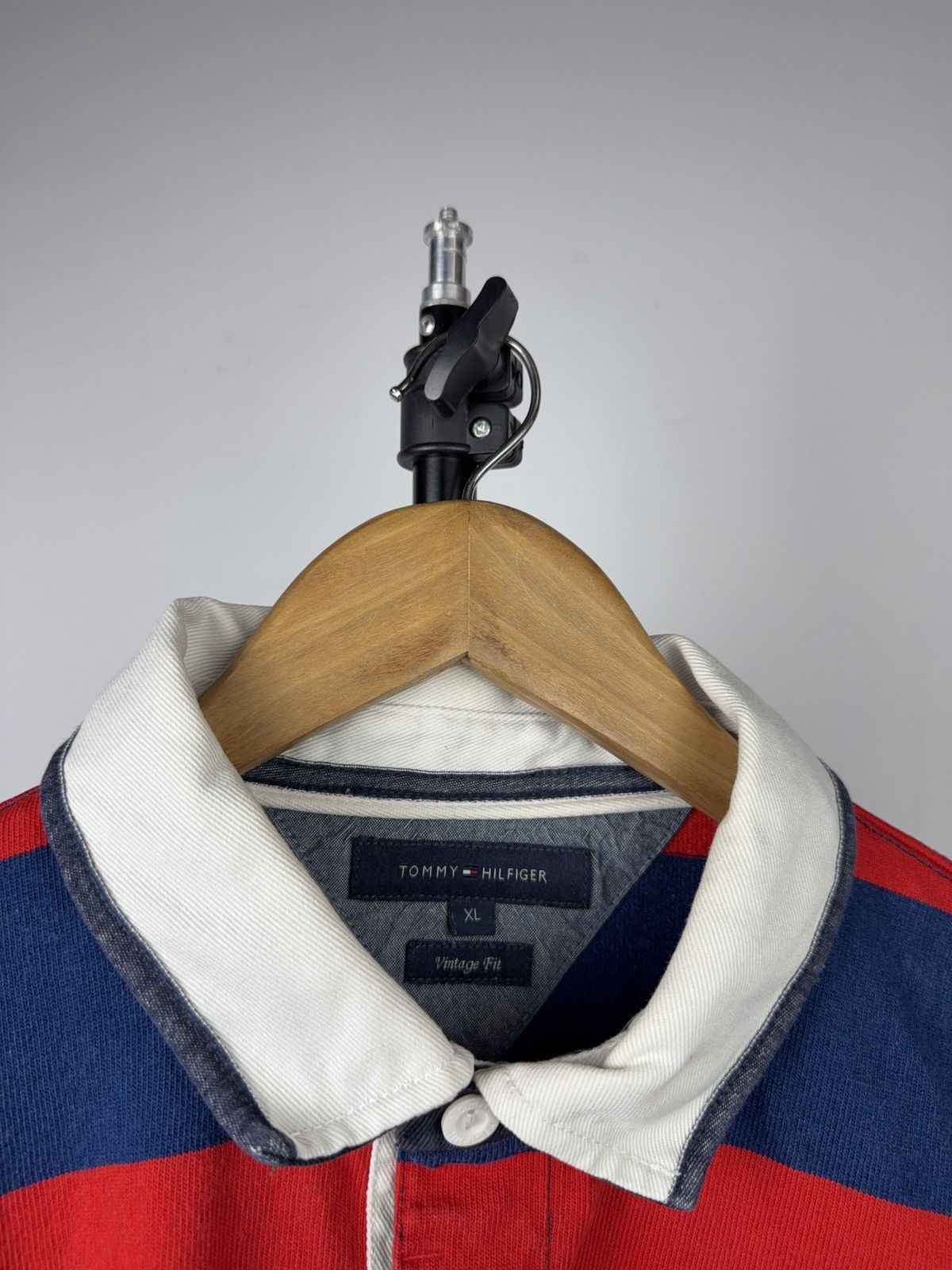 Tommy Hilfiger 00s Tommy Hilfiger Vintage Rugby Striped Long Sleeve Polo Size US L / EU 52-54 / 3 - 4 Thumbnail