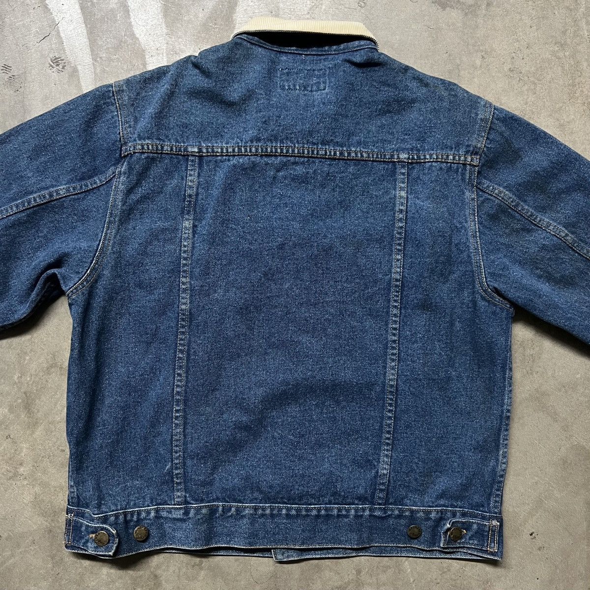Levi's × Polo Ralph Lauren × Vintage Vintage 90’s Weathered Blues Corduroy Collar Denim Jacket Size US L / EU 52-54 / 3 - 5 Thumbnail