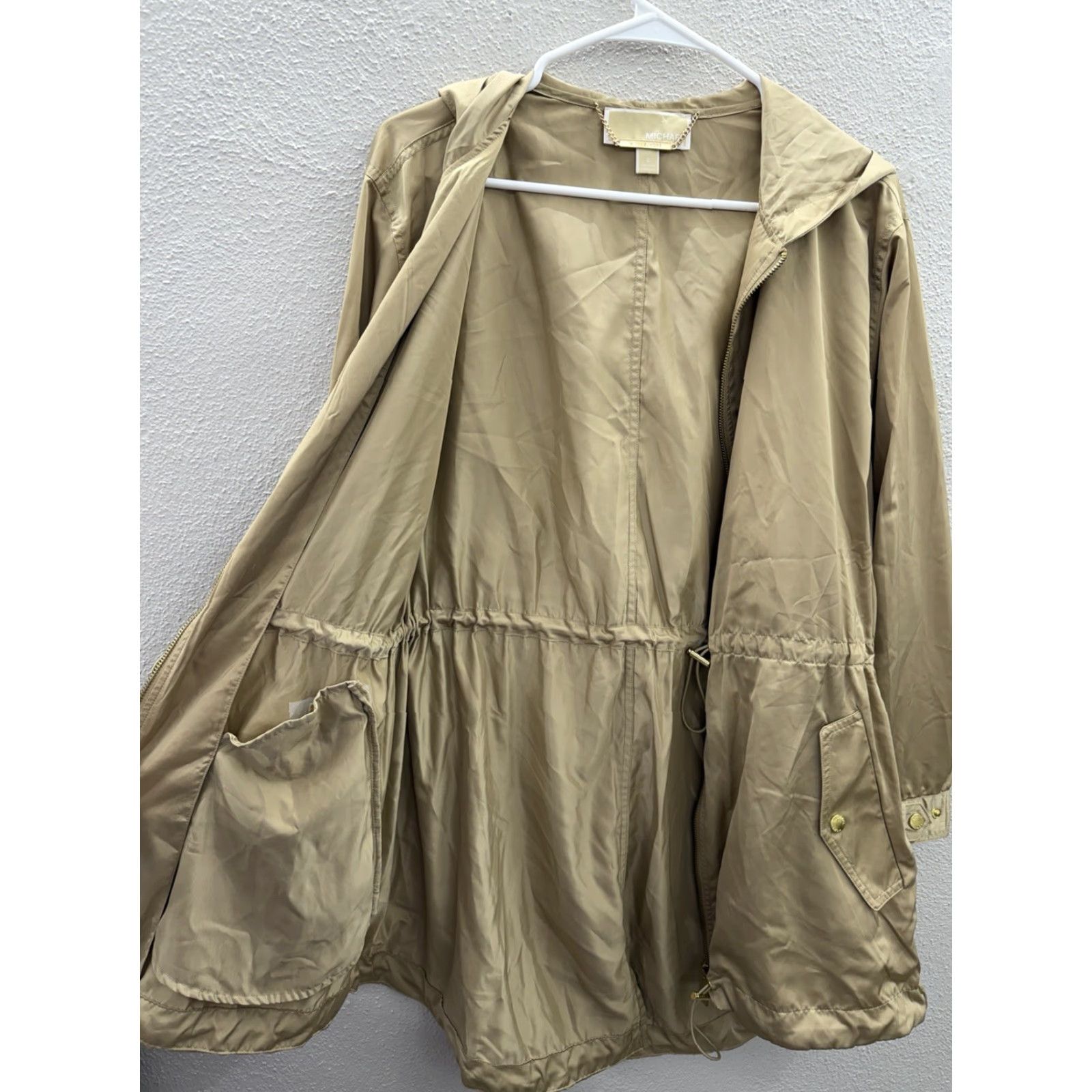 Michael Kors Michael Kors Womens Jacket Size Small Gold Zip Up Hooded Adjustable Jacket Size S / US 4 / IT 40 - 4 Thumbnail