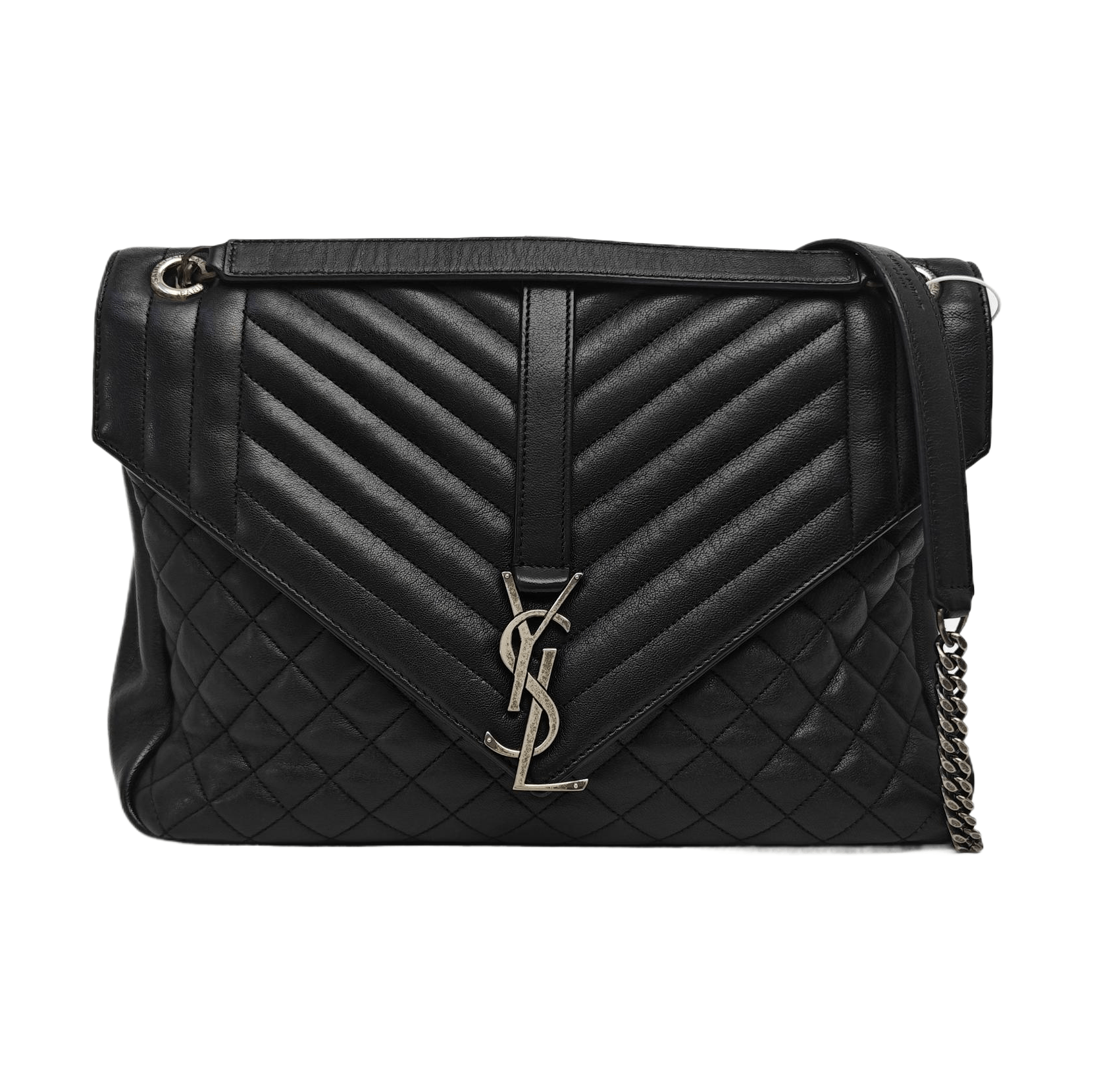 Saint Laurent Paris Saint Laurent Envelope Quilted Leather Shoulder Bag Size ONE SIZE - 1 Thumbnail