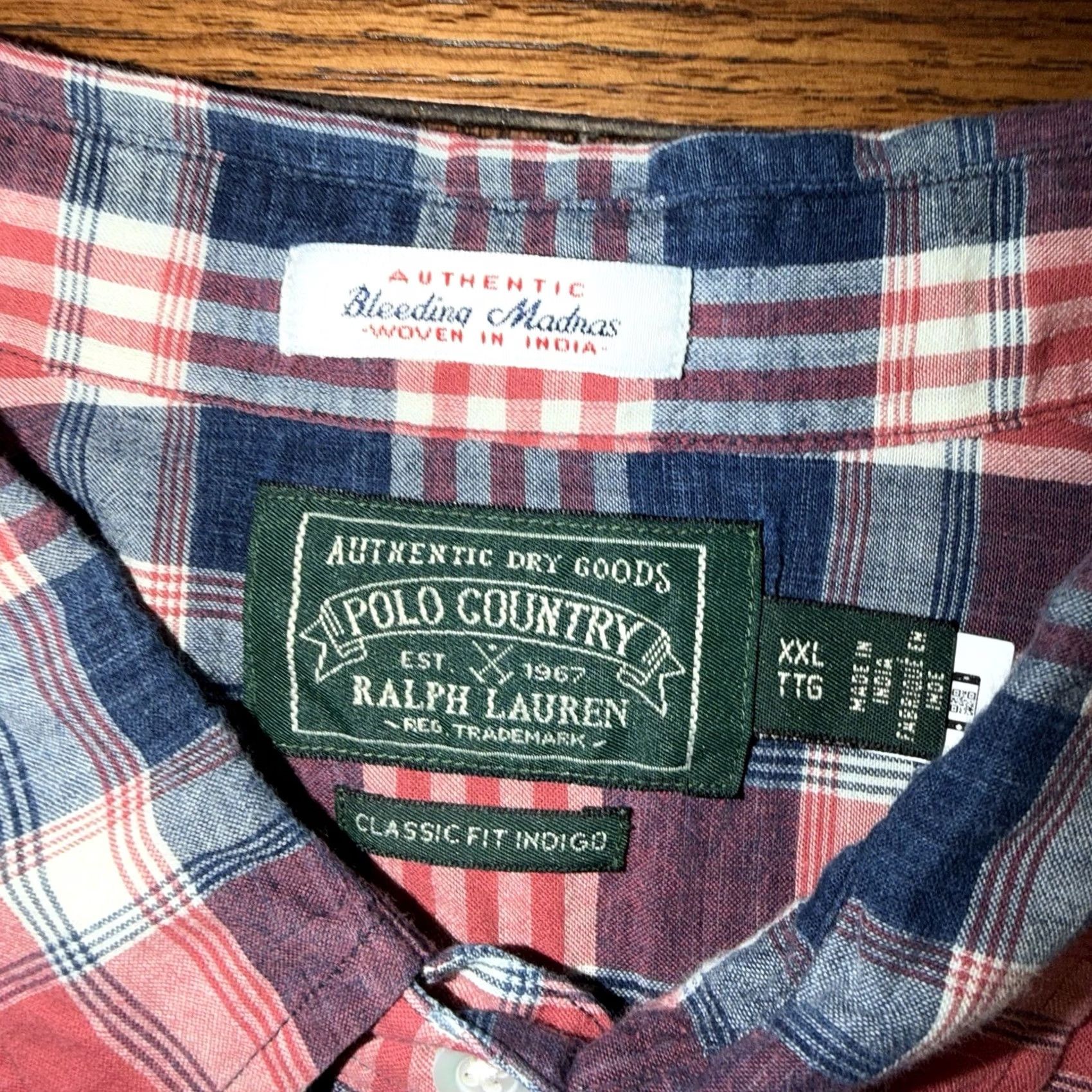 Polo Ralph Lauren Polo Ralph Lauren Shirt Mens XXL Short Sleeve Plaid Button-Up Bleeding Madras Multicolor Cotton Breathing Classic Casual Button-Up Shirt Size US XXL / EU 58 / 5 - 3 Thumbnail