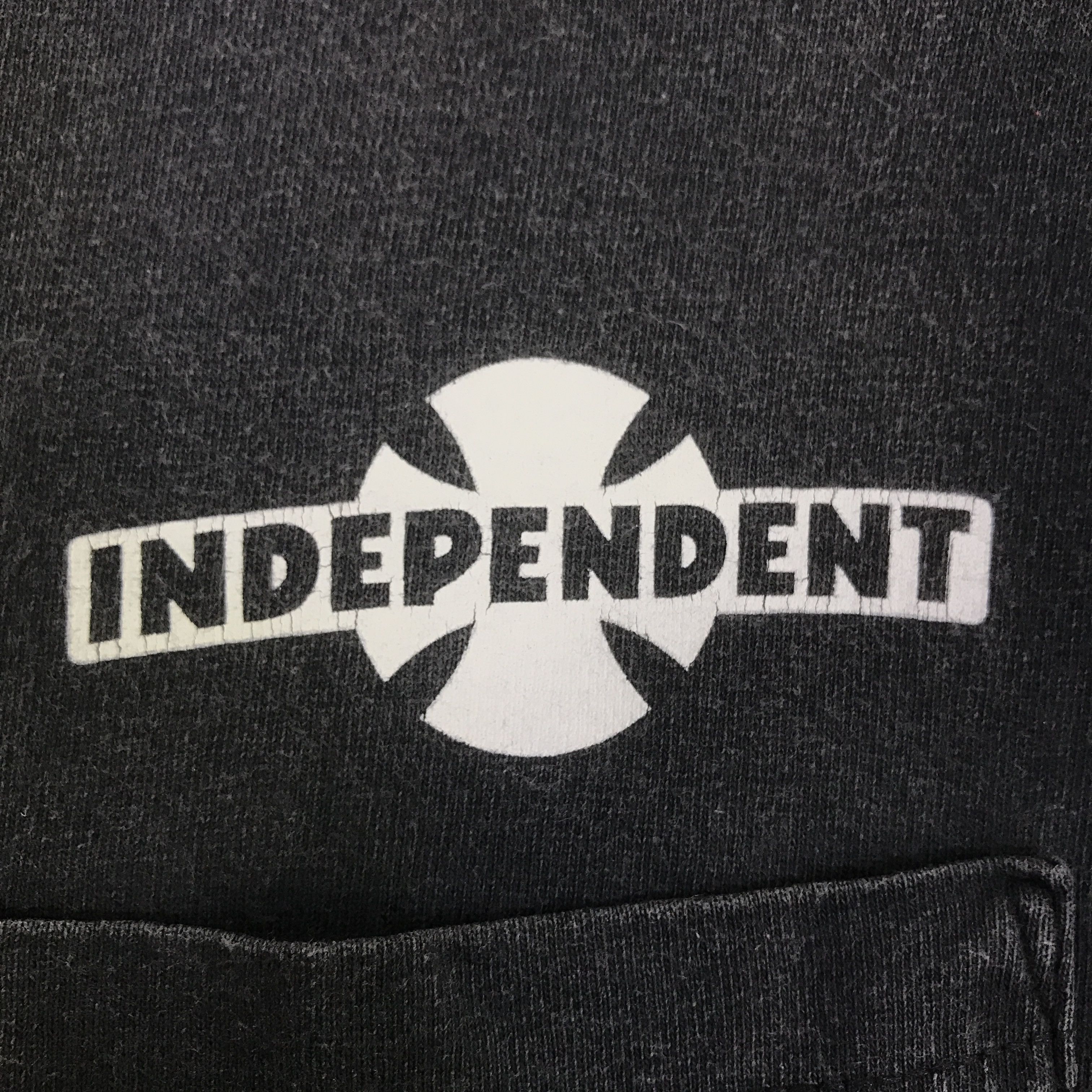 Japanese Brand Independent truck compant Black Fared t-shirt K93B26 Size US L / EU 52-54 / 3 - 8 Thumbnail