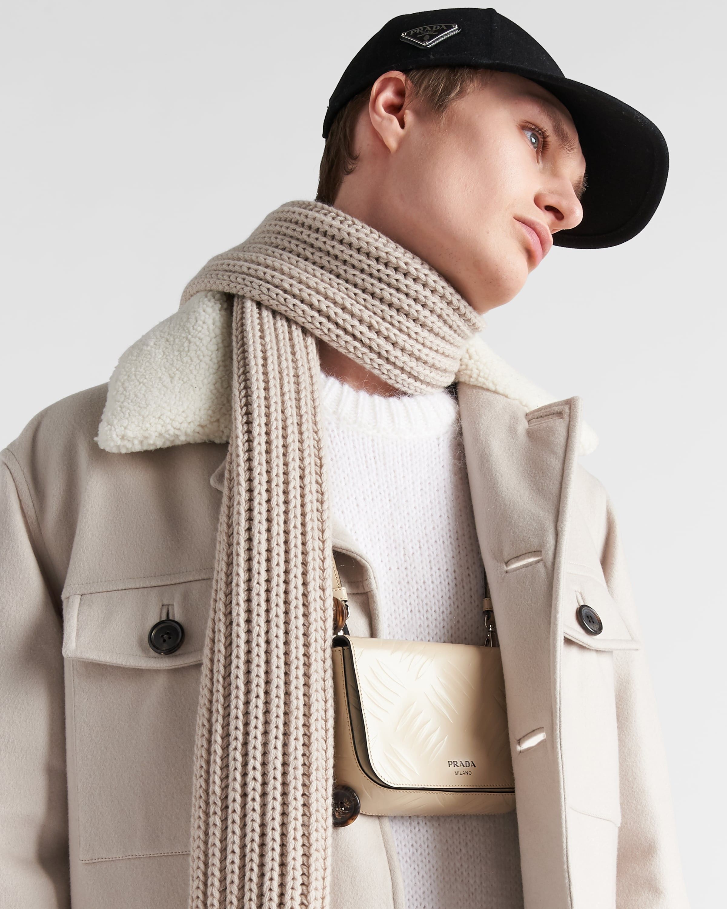 Prada o1mt1gz0925 Cashmere Blouson Jacket in Beige Size US L / EU 52-54 / 3 - 6 Thumbnail