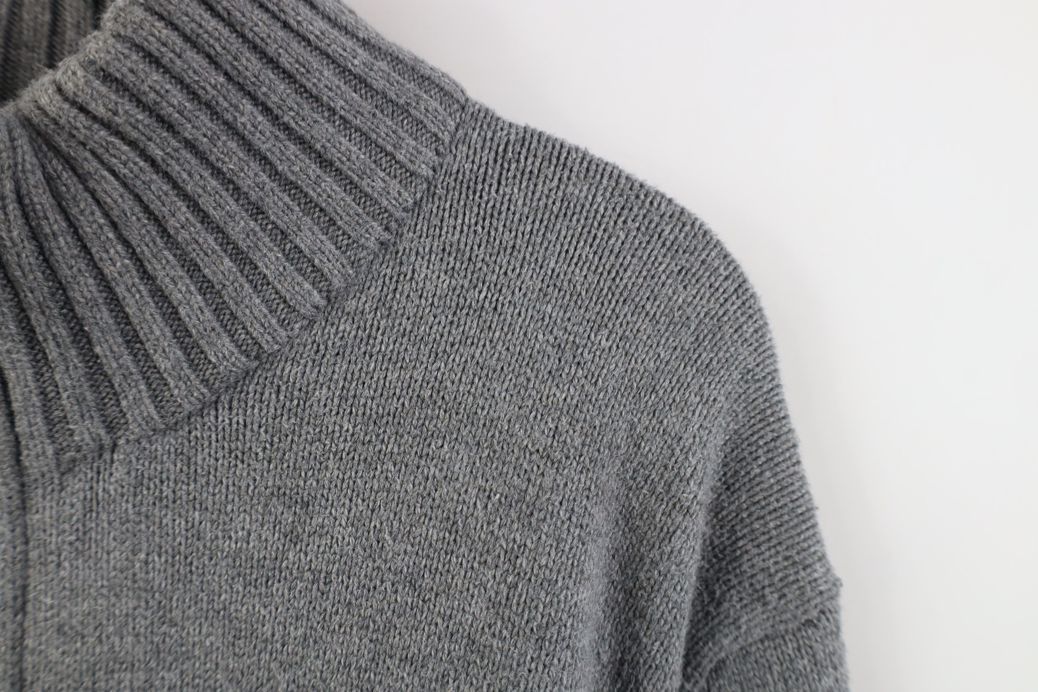 Polo Ralph Lauren Vintage 90s Ralph Lauren Cotton Ribbed Knit Half Zip Sweater Size US L / EU 52-54 / 3 - 7 Thumbnail