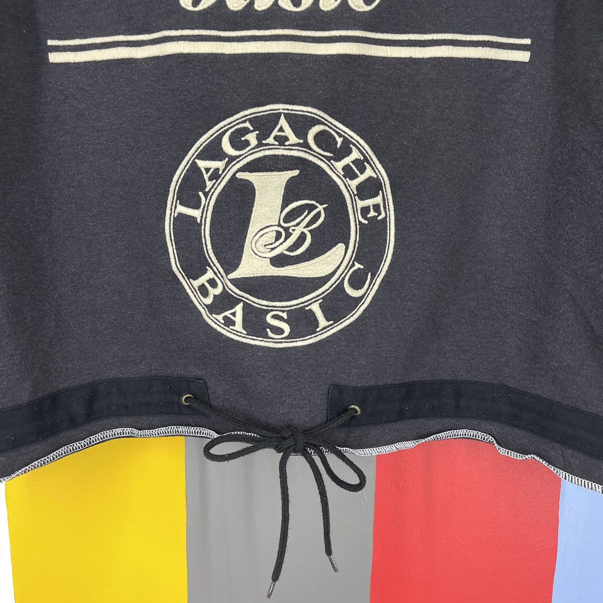 Japanese Brand Vintage LAGACHE Short Sleeve Sweatshirt Jumper #1430/AX Size L / US 10 / IT 46 - 3 Thumbnail