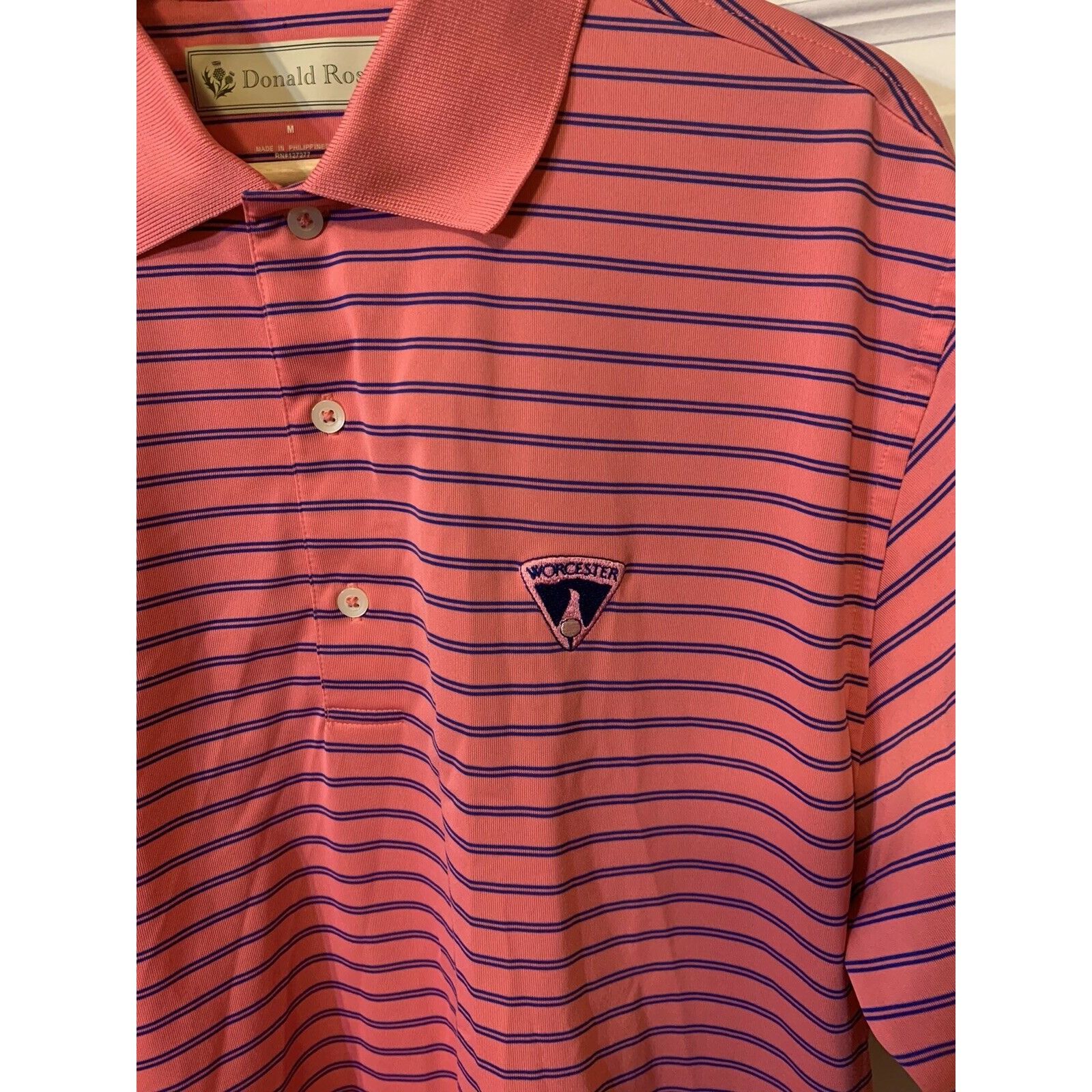 Donald Ross Donald Ross Men’s Sz M Worcester Golf Polo Shirt Pink Stripe Size US M / EU 48-50 / 2 - 5 Thumbnail