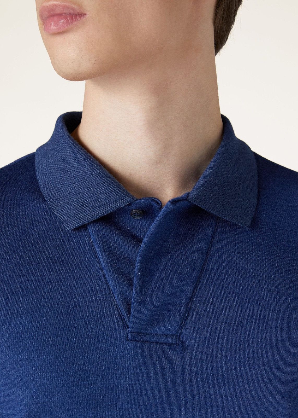 Loro Piana o1srvl11e0225 FAL7201 Open Polo Shirt in Ombre Blue Size US S / EU 44-46 / 1 - 7 Thumbnail