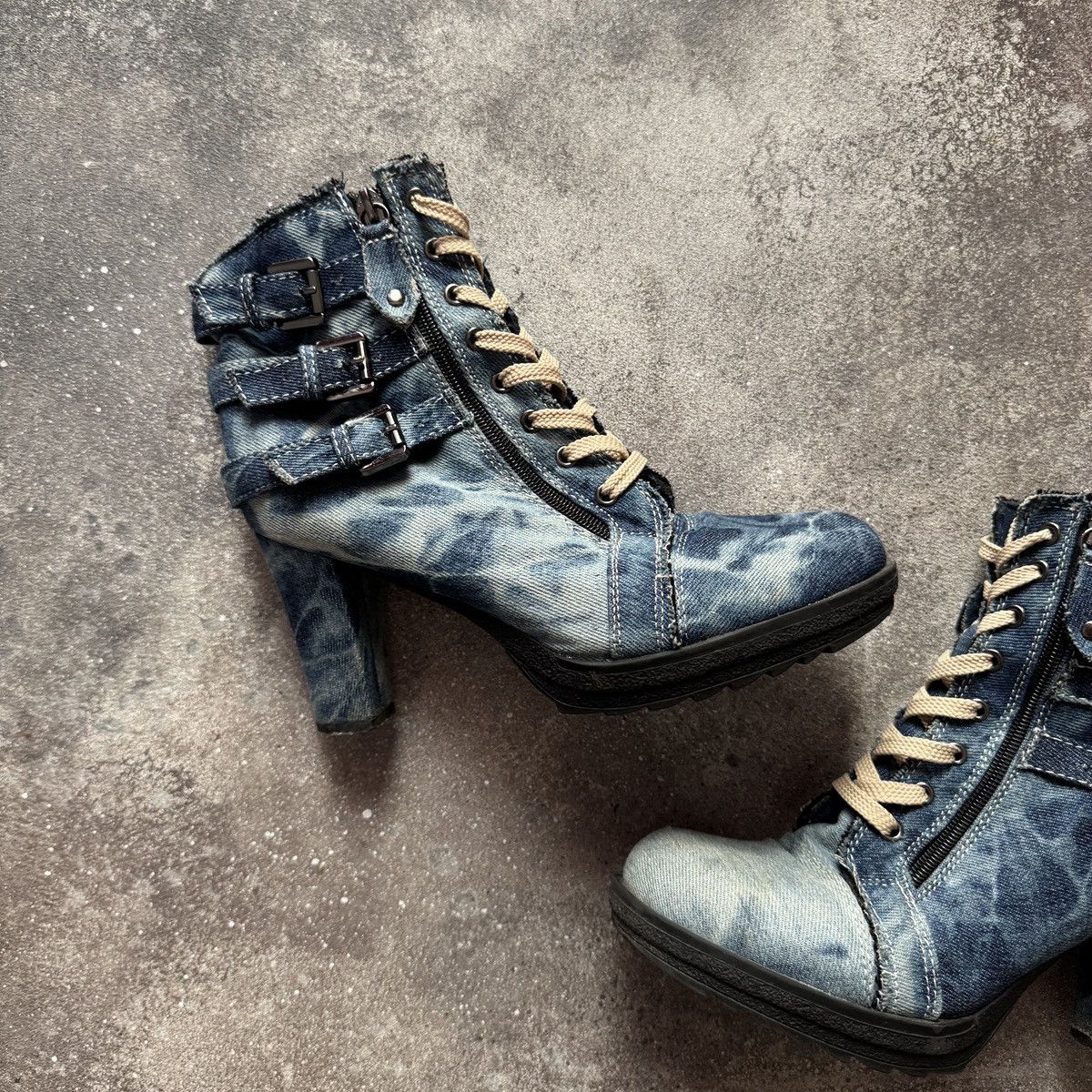 If Six Was Nine Gothicana by EMP Y2K Grunge Buckle Details Heels Boots Size US 9 / IT 39 - 4 Thumbnail