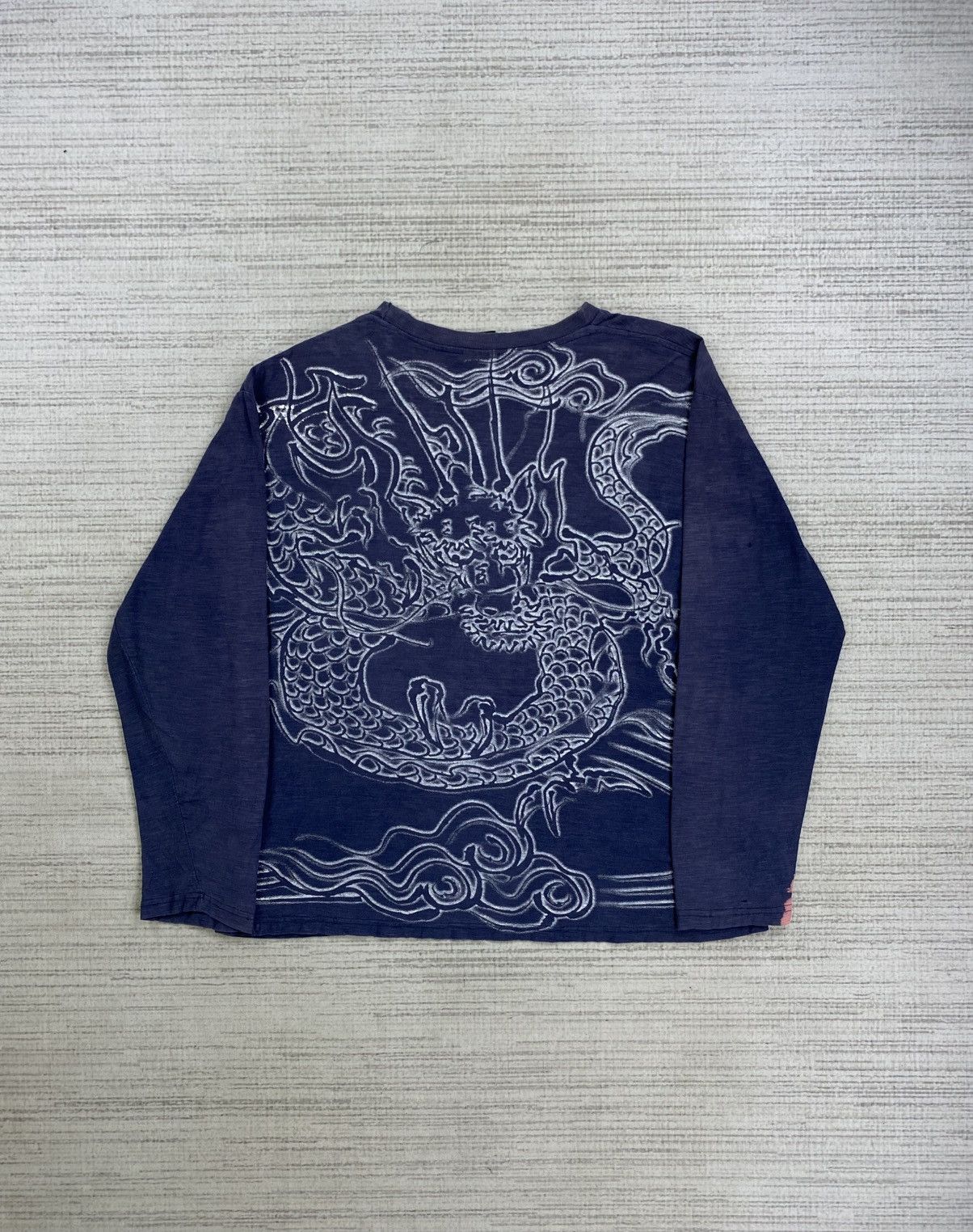 Japanese Brand Vintage Natural Vivration Sukajan Dragon Longsleeve Shirt Size US XL / EU 56 / 4 - 1 Thumbnail