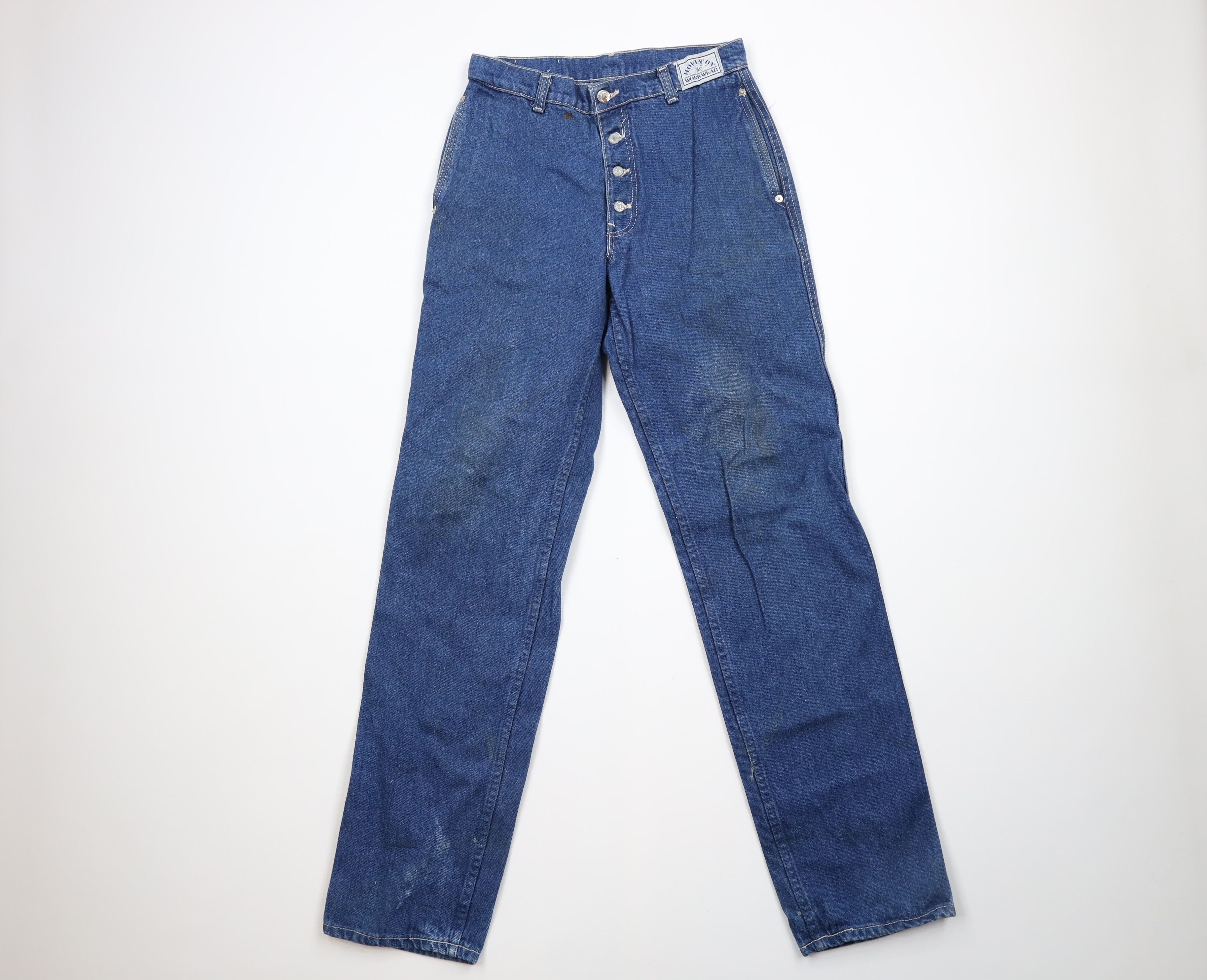 Vintage 80s Levis Button Fly Dungaree Denim Jeans Blue USA