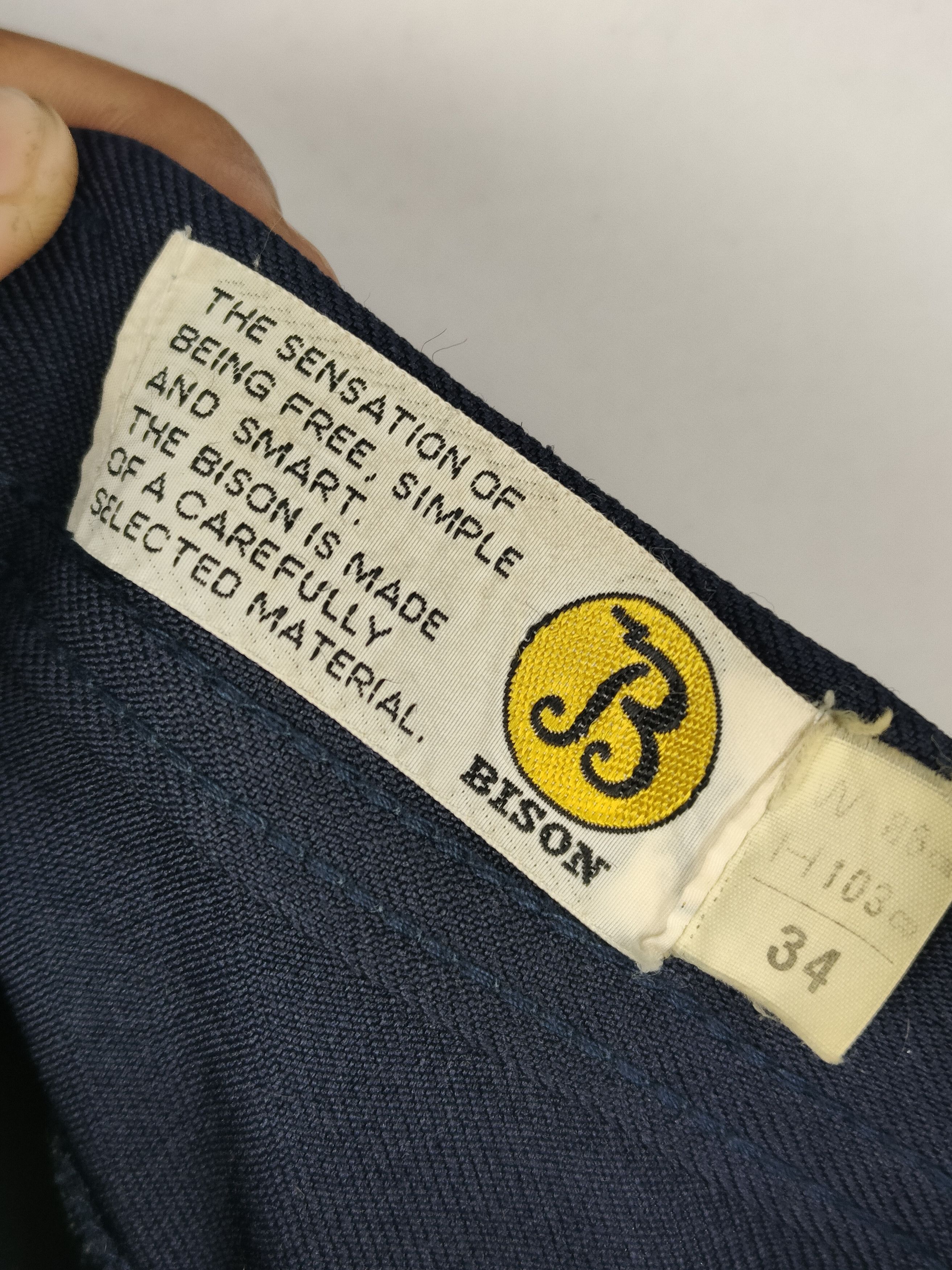 Vintage vintage bison navy polyester blend pant Size US 33 - 4 Thumbnail
