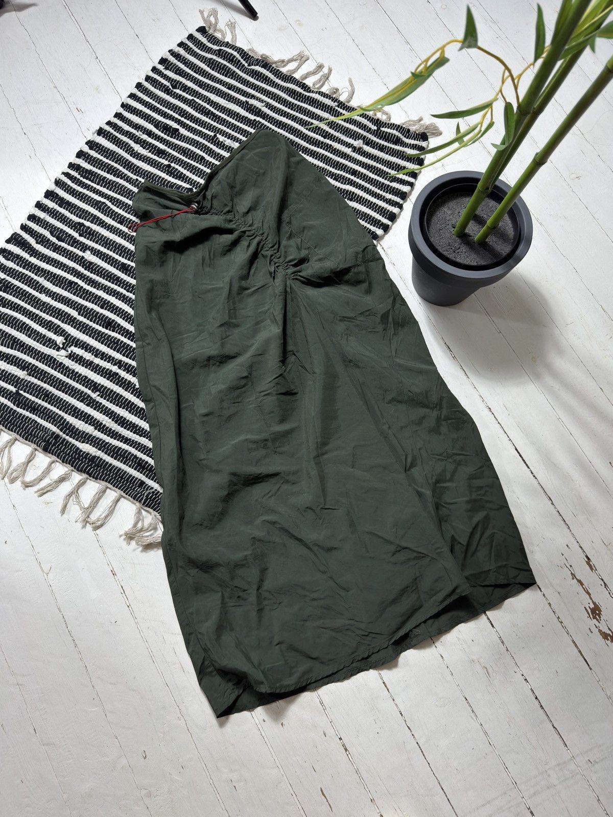 Cop Copine VINTAGE COP COPINE 2000s MAXI NYLON DRAWSTRING SKIRT Size 28" / US 6 / IT 42 - 1 Thumbnail