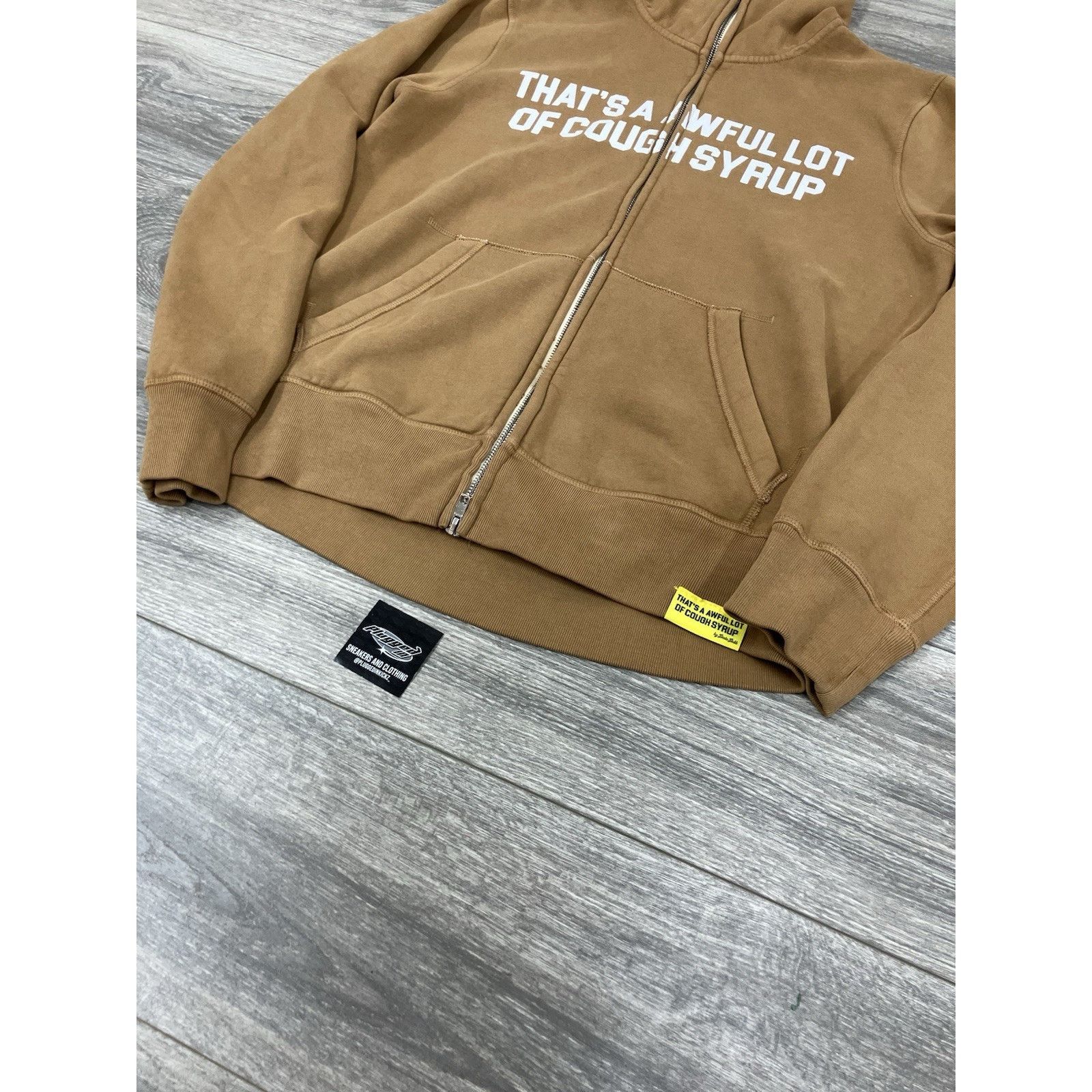 Awful Lot of Cough Syrup Awful Lot Of Cough Syrup Zip Up Hoodie ' Brown ' | NEW! Size US L / EU 52-54 / 3 - 4 Thumbnail