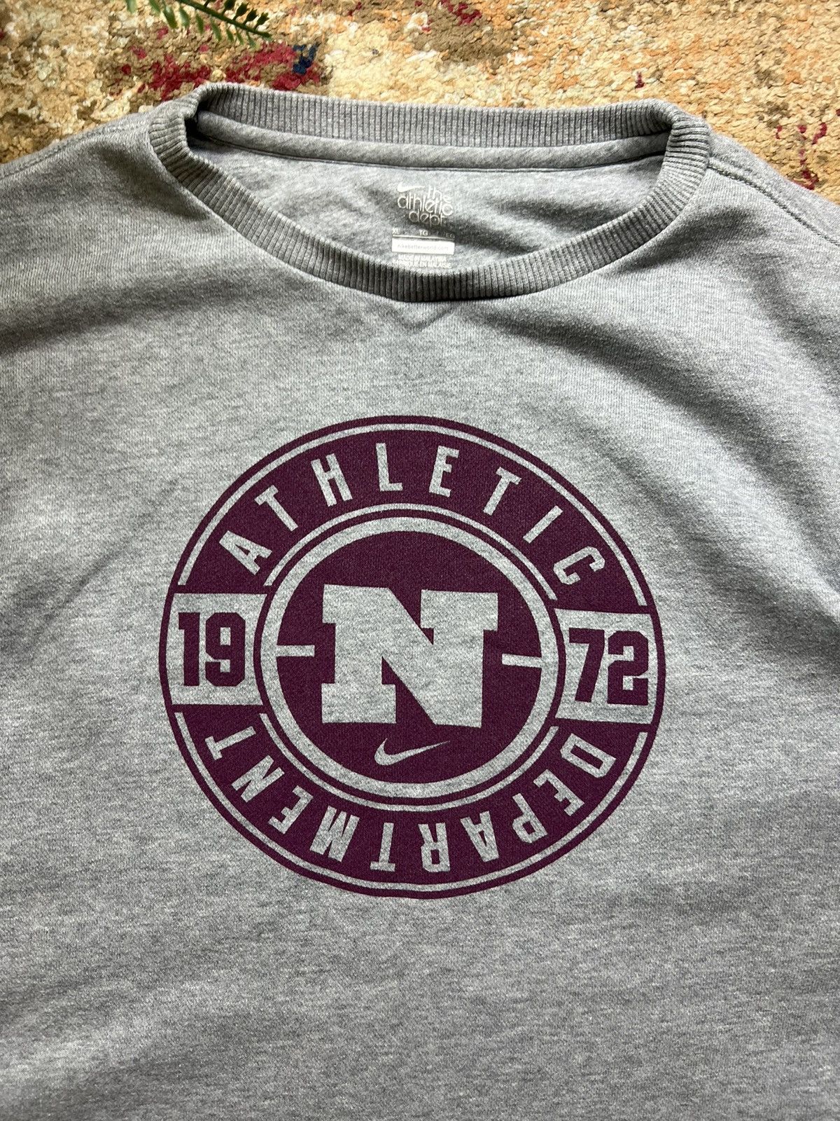 Nike × Vintage 90’s NIKE ATHLETIC DEPT BIG CENTRAL LOGO CREWNECK SWOOSH Y2K Size US XL / EU 56 / 4 - 3 Thumbnail