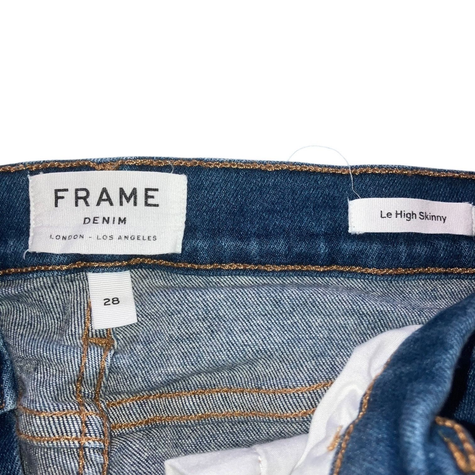 Frame Frame Le High Skinny Jean in Medium Wash Clipper Street - 28 Size 28" / US 6 / IT 42 - 7 Thumbnail