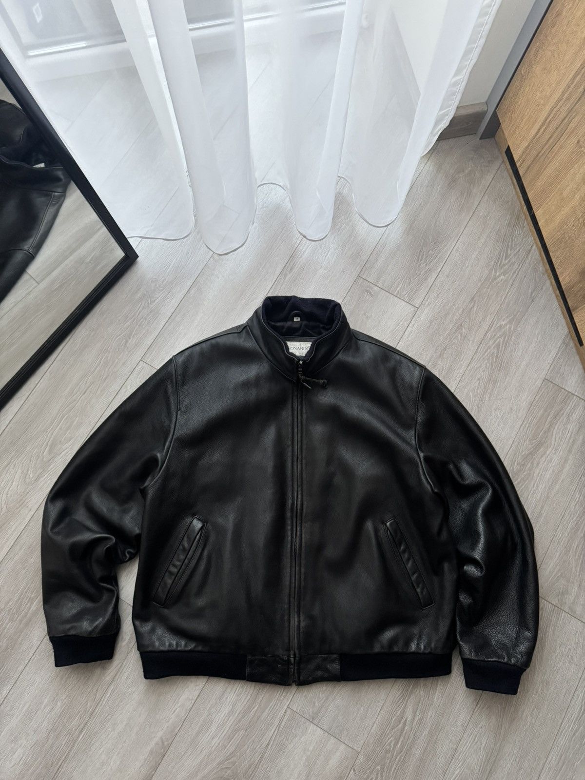 Genuine Leather Leonardo Sportiva Vintage Real Leather Jacket Size US XL / EU 56 / 4 - 1 Thumbnail
