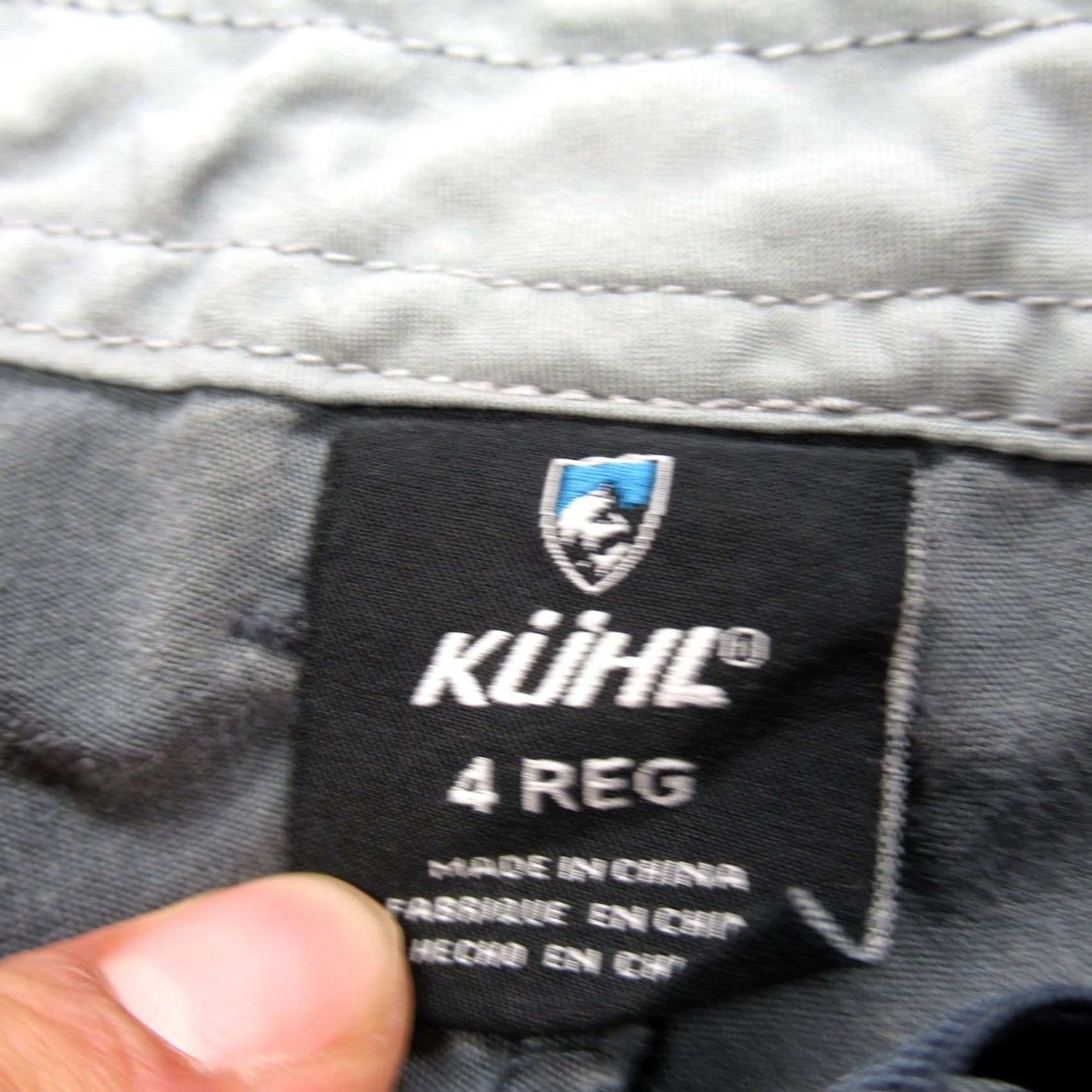 Vintage KÜHL Pants Womens 4 Reg Gray Drawstring Waist Spire Roll Up Hiking 28x31 Khakis Casual Outdoor Mens, Womens, Girls, Boys Size 27" / US 4 / IT 40 - 4 Thumbnail