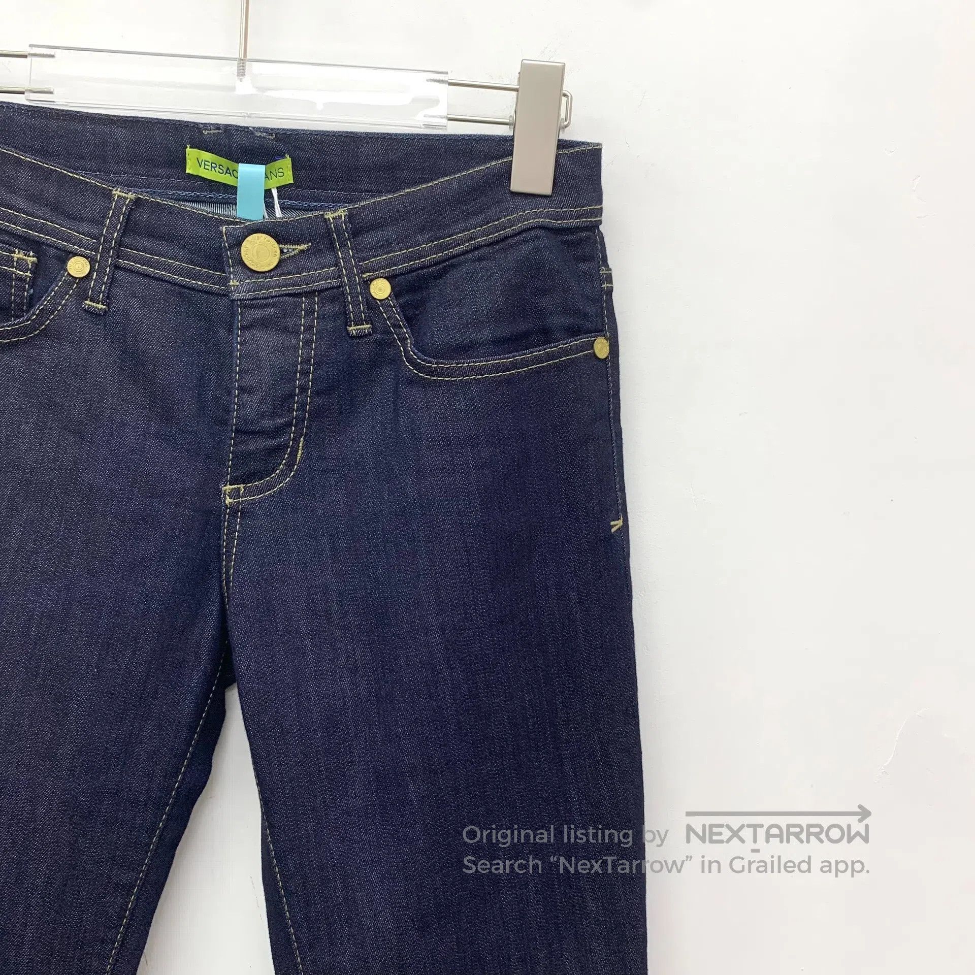 Versace Versace Dark blue cotton casual denim long pants| Size US 27 - 3 Thumbnail