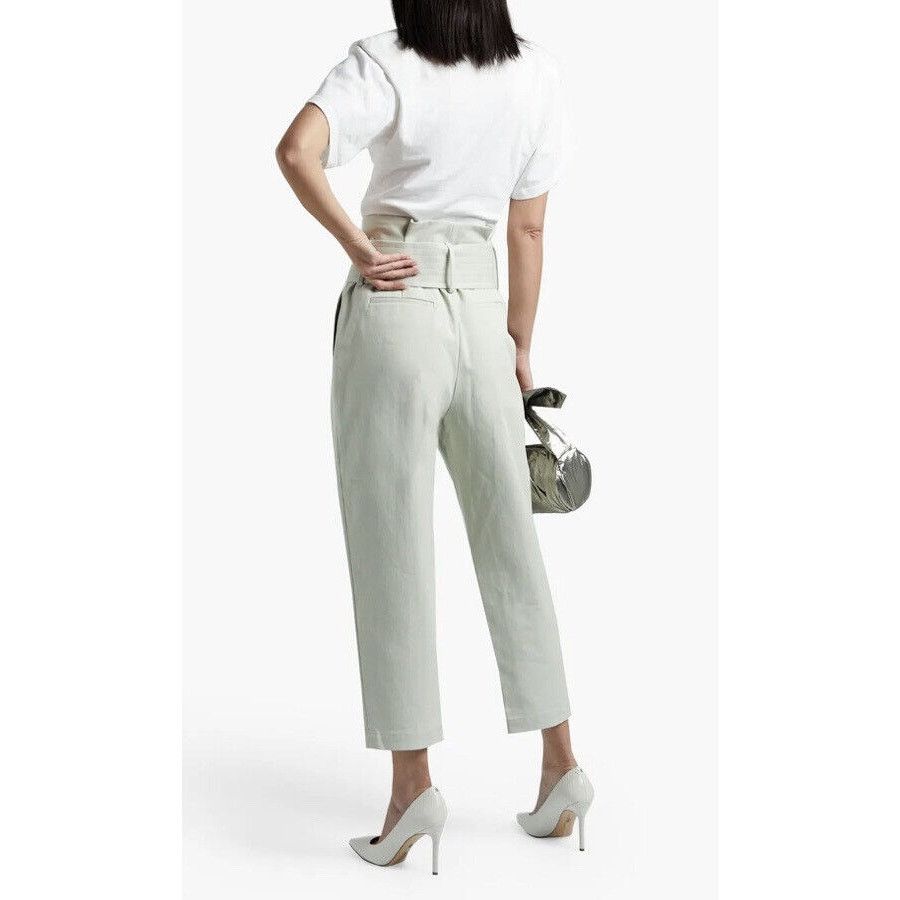 Iro IRO Ritokie High Waist Ankle Paperbag Trousers Green FR 36 4 Size 27" / US 4 / IT 40 - 9 Thumbnail