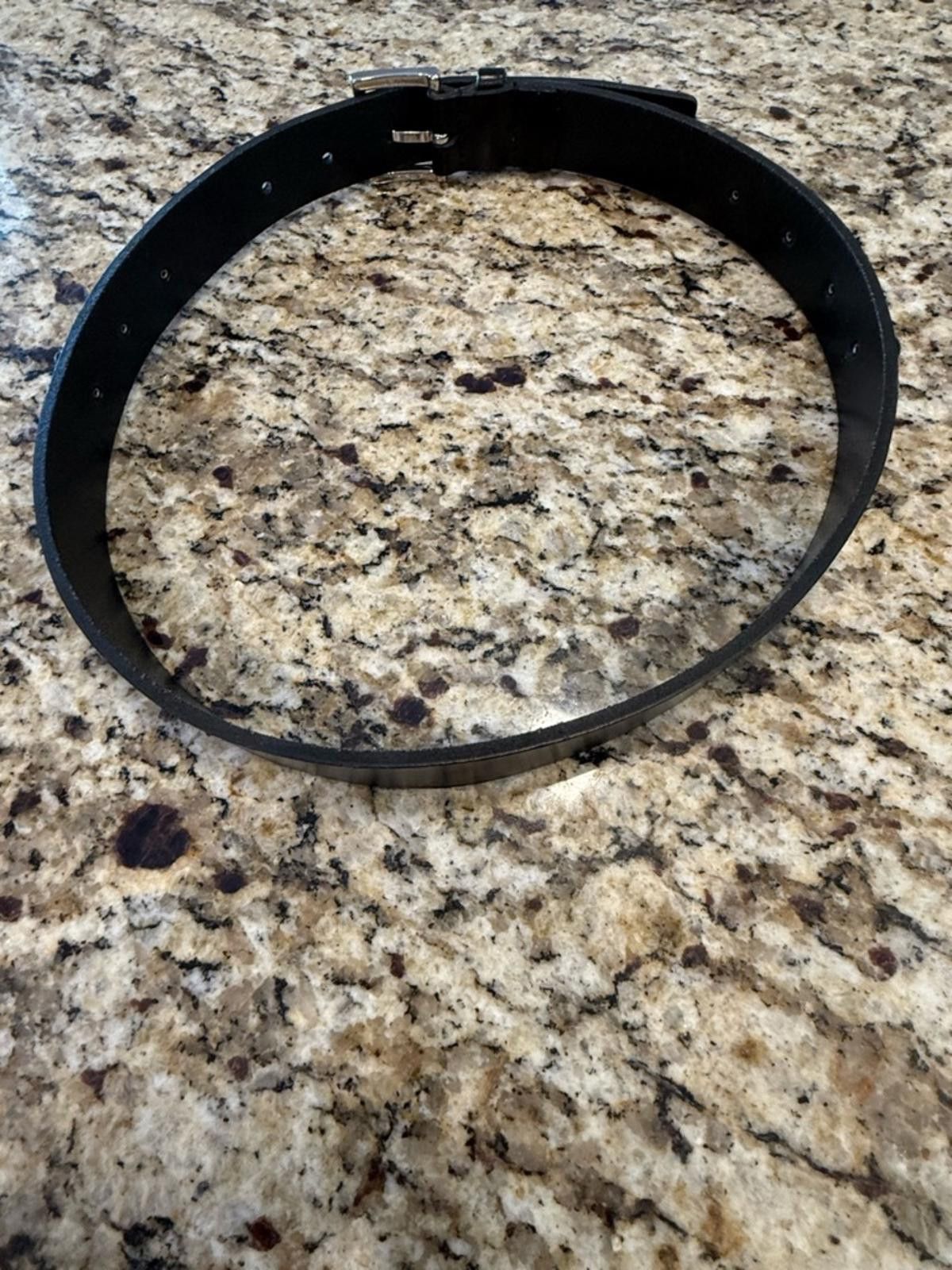 Other Sangiorgio black floral leather belt silver buckle SZ SM Size ONE SIZE - 4 Thumbnail