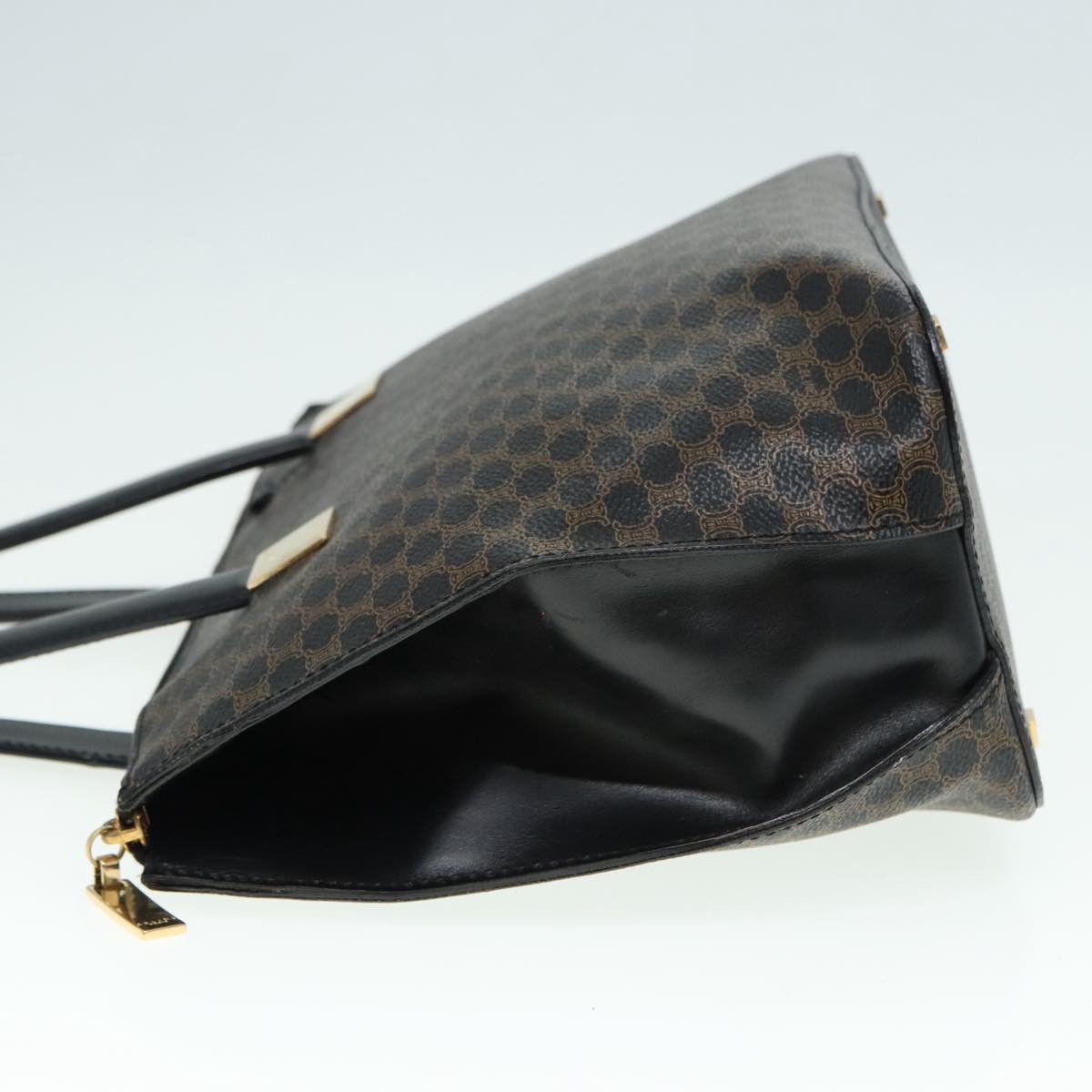 Celine CELINE Macadam Canvas Hand Bag Pvc Black Size ONE SIZE - 5 Thumbnail