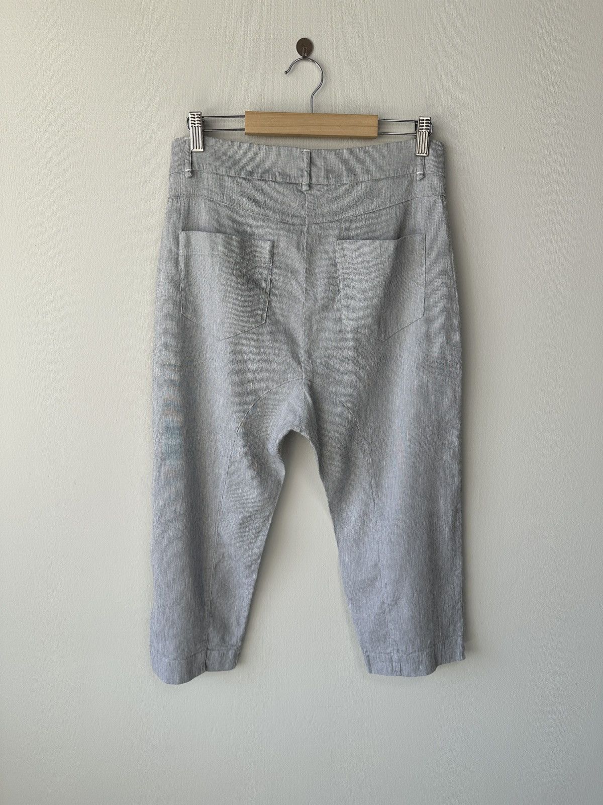 Transit TRANSIT PAR SUCH Drop Crotch Linen Blend Cropped Pants Sz 2 Size 30" / US 8 / IT 44 - 2 Thumbnail