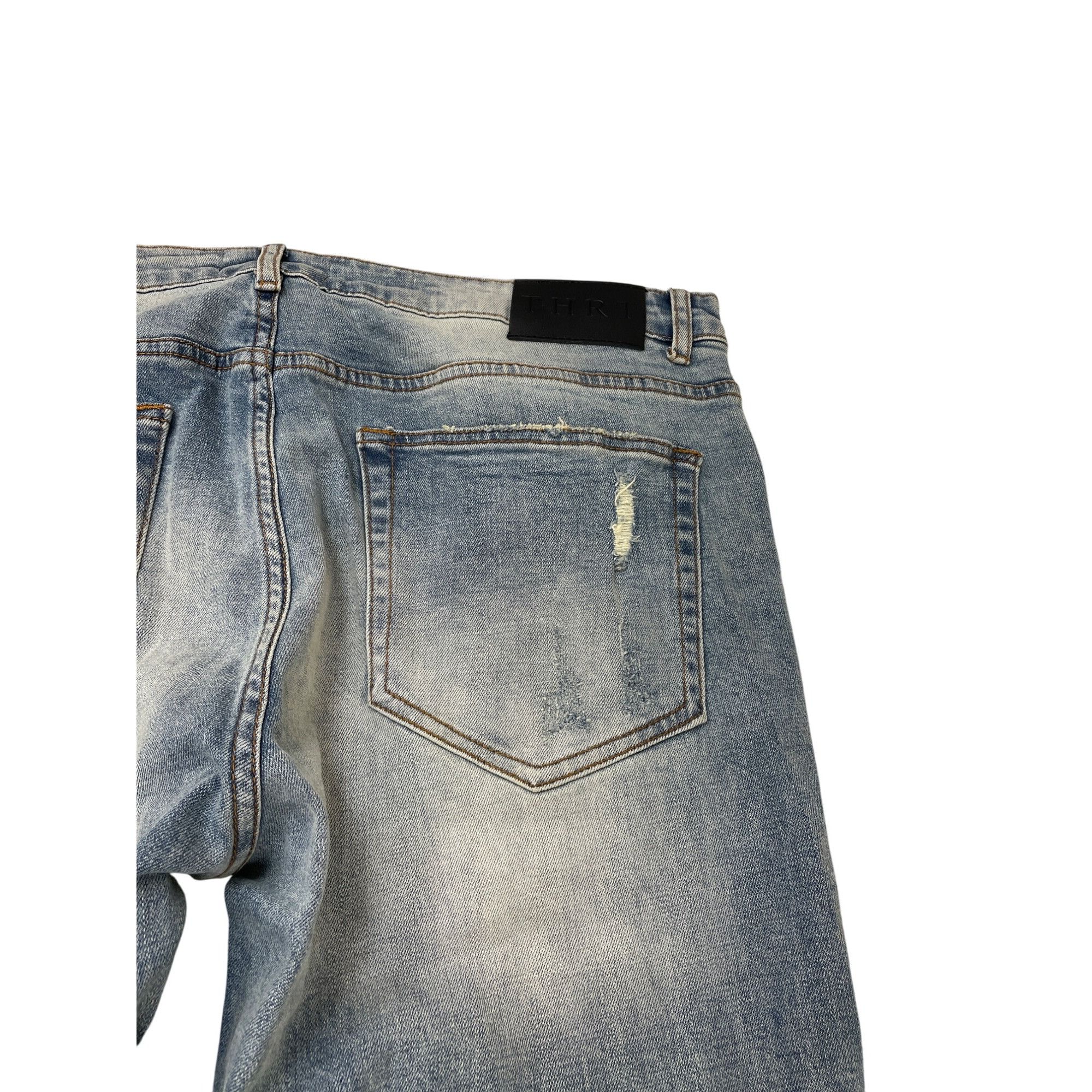 Other THRT Mens Blue Graffiti Y2K Denim Jeans Size 40x31SKU 8548 Size US 40 / EU 56 - 12 Thumbnail
