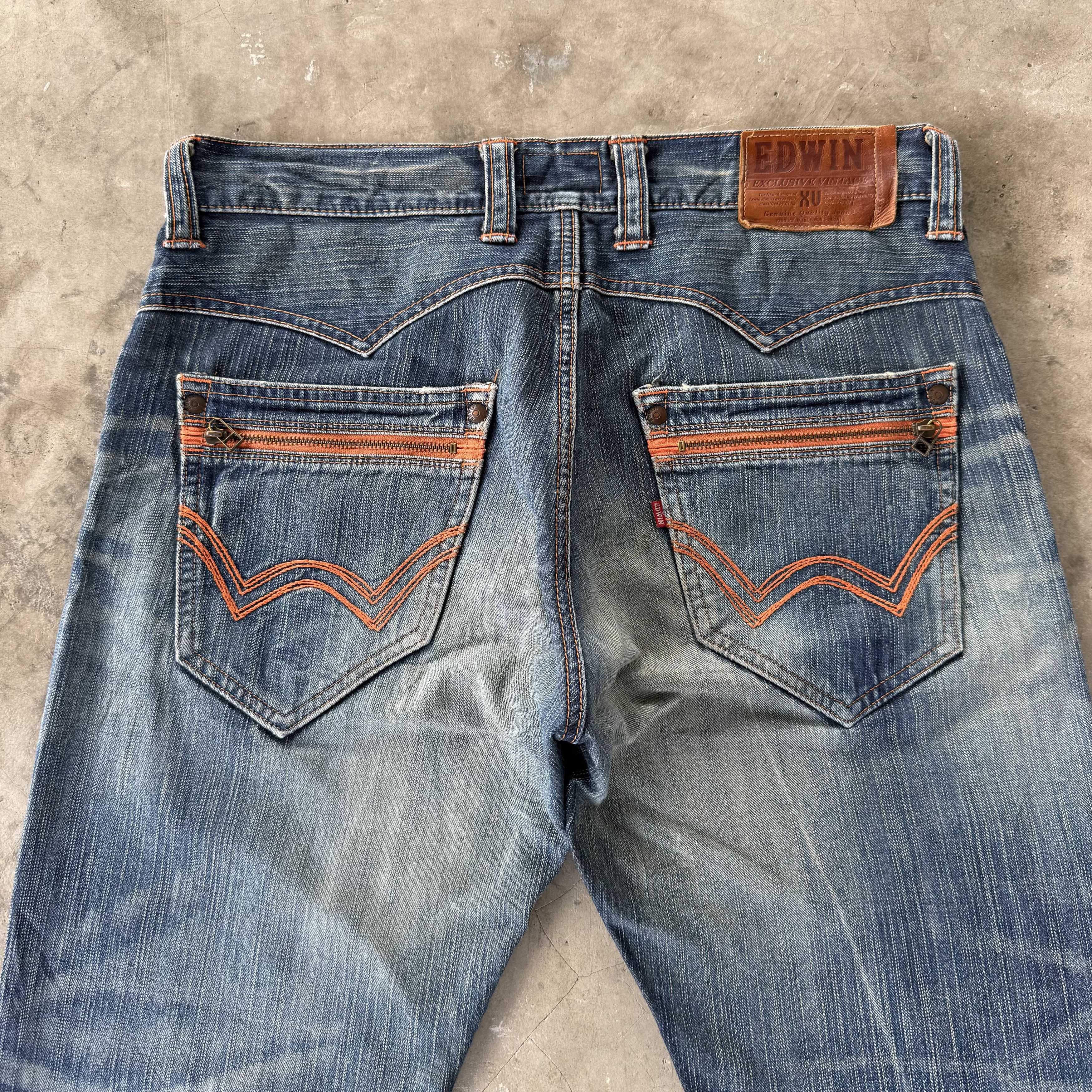 Edwin W38x30 Vintage Edwin Faded Ripped Denim Jean Pants Size US 38 / EU 54 - 10 Thumbnail
