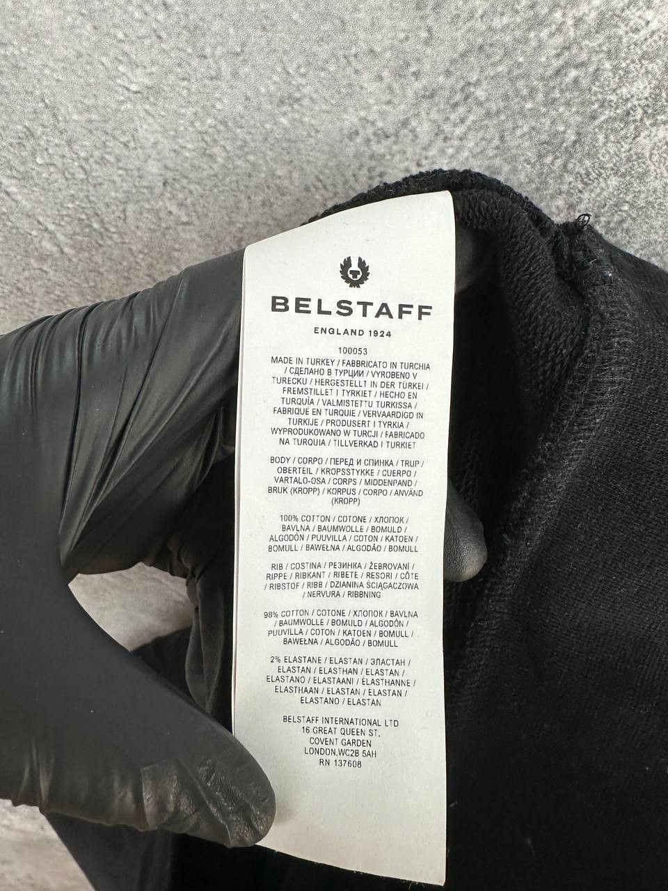 Belstaff Belstaff Hoodie Black Pullover w/ Big Logo Cotton Size US S / EU 44-46 / 1 - 15 Thumbnail