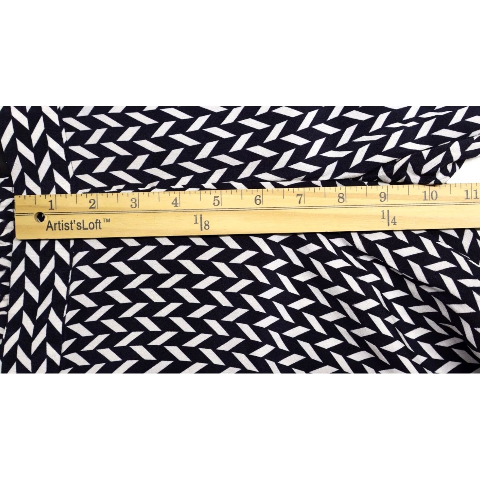 Theory Theory Women's Silk Pull-On Geometric Print Pants Navy Sz 4 Size 27" / US 4 / IT 40 - 6 Thumbnail