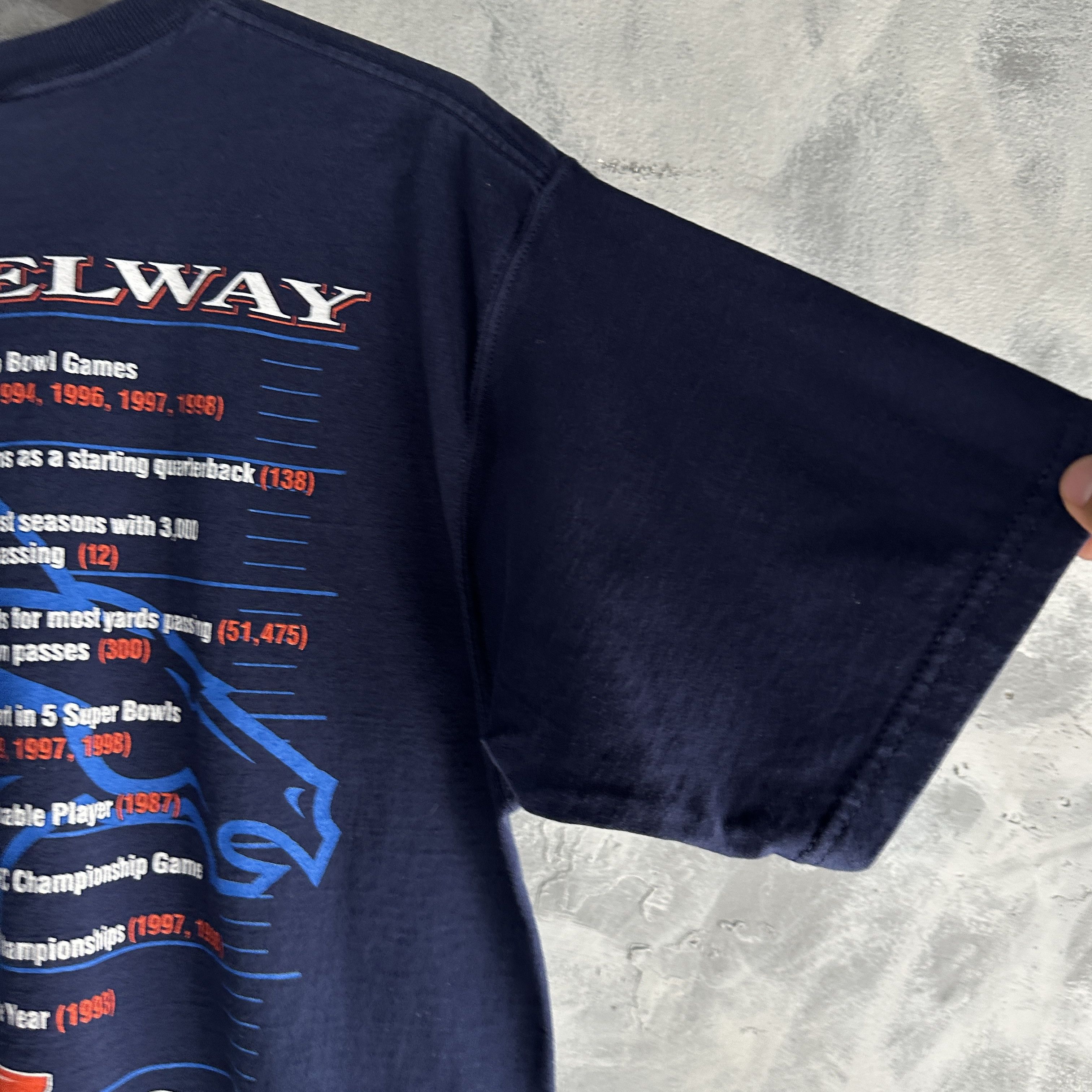 Pro Player Vtg John Elway T Shirt Super Bowl Pro Player Denver Broncos Size US L / EU 52-54 / 3 - 11 Thumbnail
