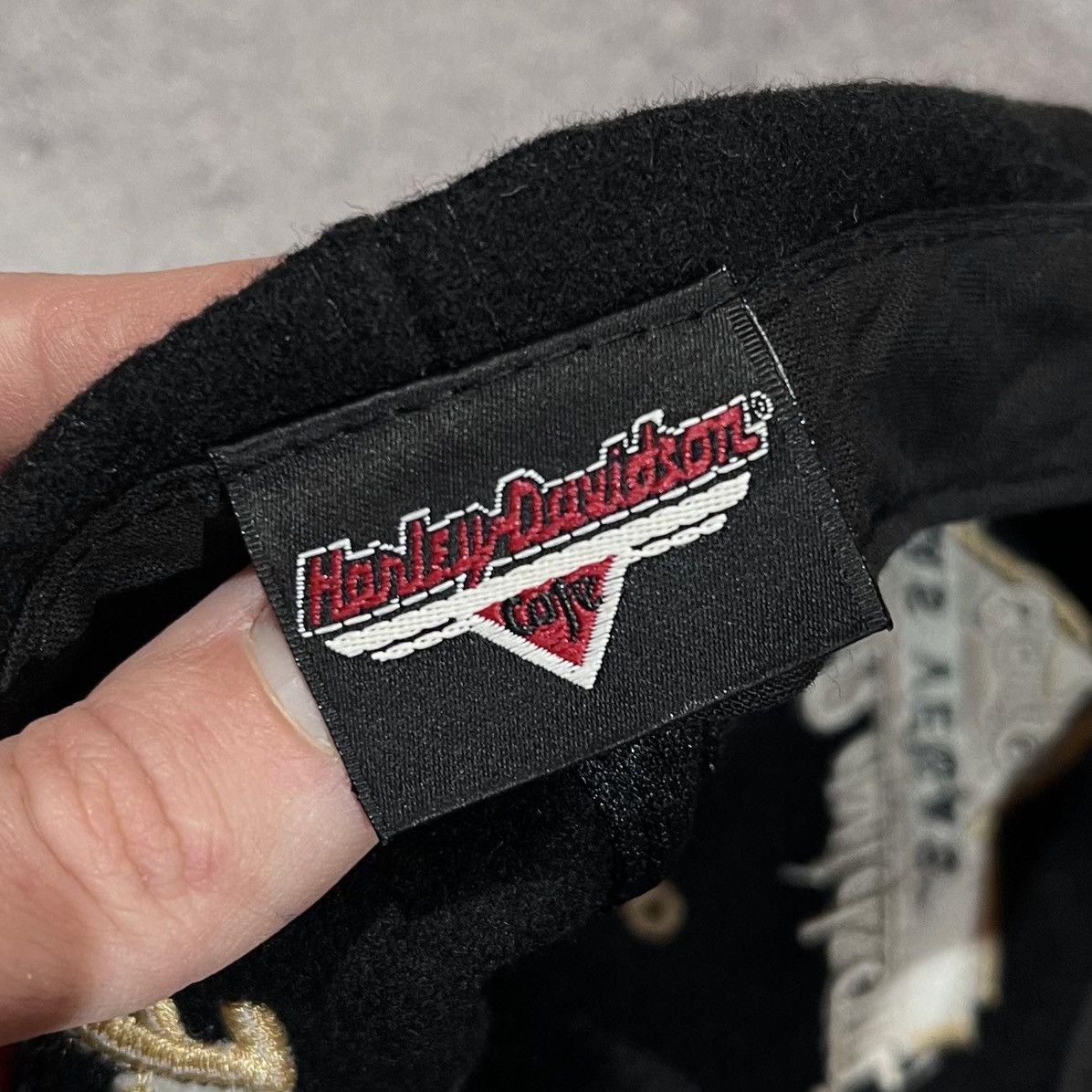 Harley Davidson Vintage 80’s HARLEY DAVIDSON Ride Free Black Wool Cap HD Size ONE SIZE - 8 Thumbnail