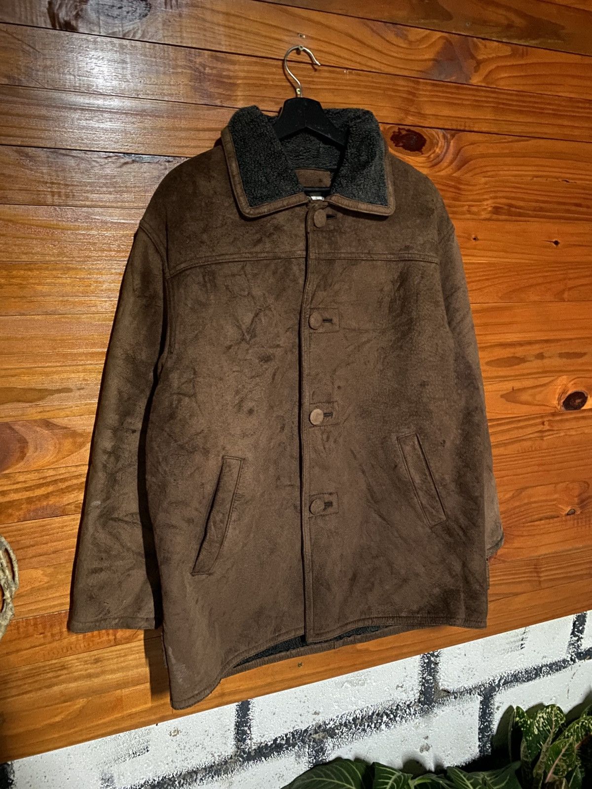 Vintage Alferido “Versace Style” Brown Faux-Shearling Outerwear Size US M / EU 48-50 / 2 - 5 Thumbnail
