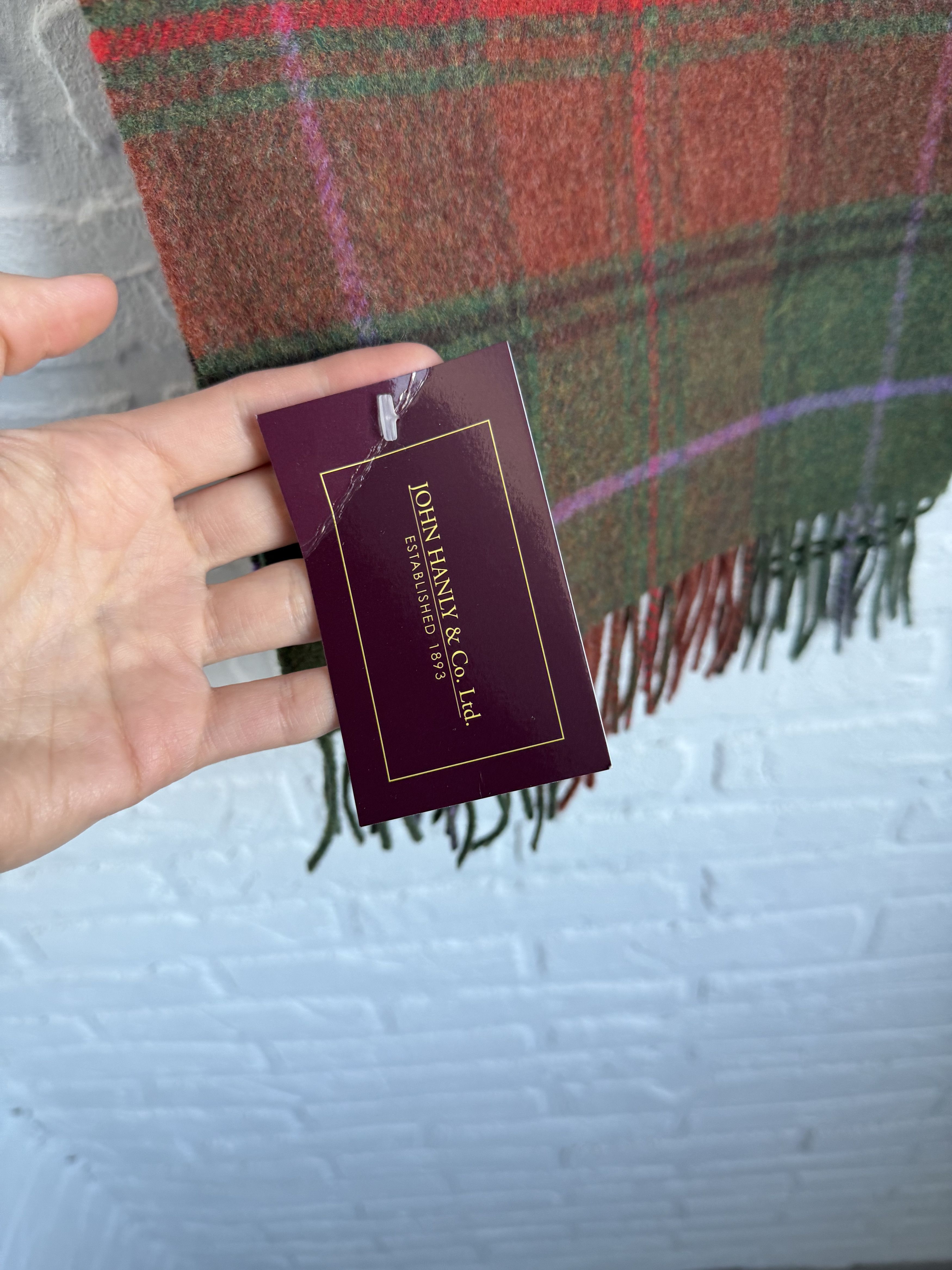 Other John Hanly Lambswool scarf woven in Ireland Tartan Plaid Size ONE SIZE - 2 Thumbnail