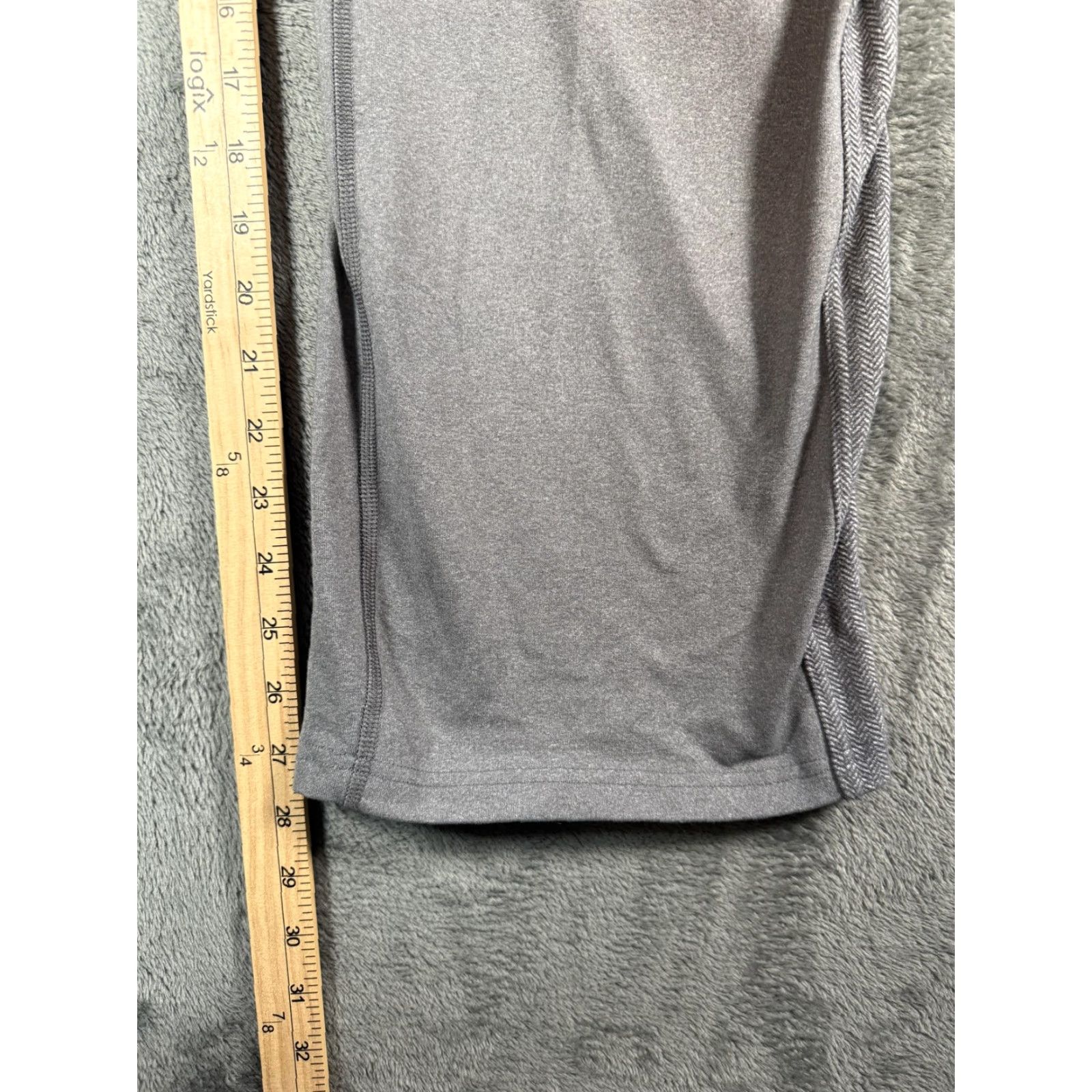 LULULEMON Men's Medium Gray Yoga Pants Wide Leg Drawstring Herringbone Activewear