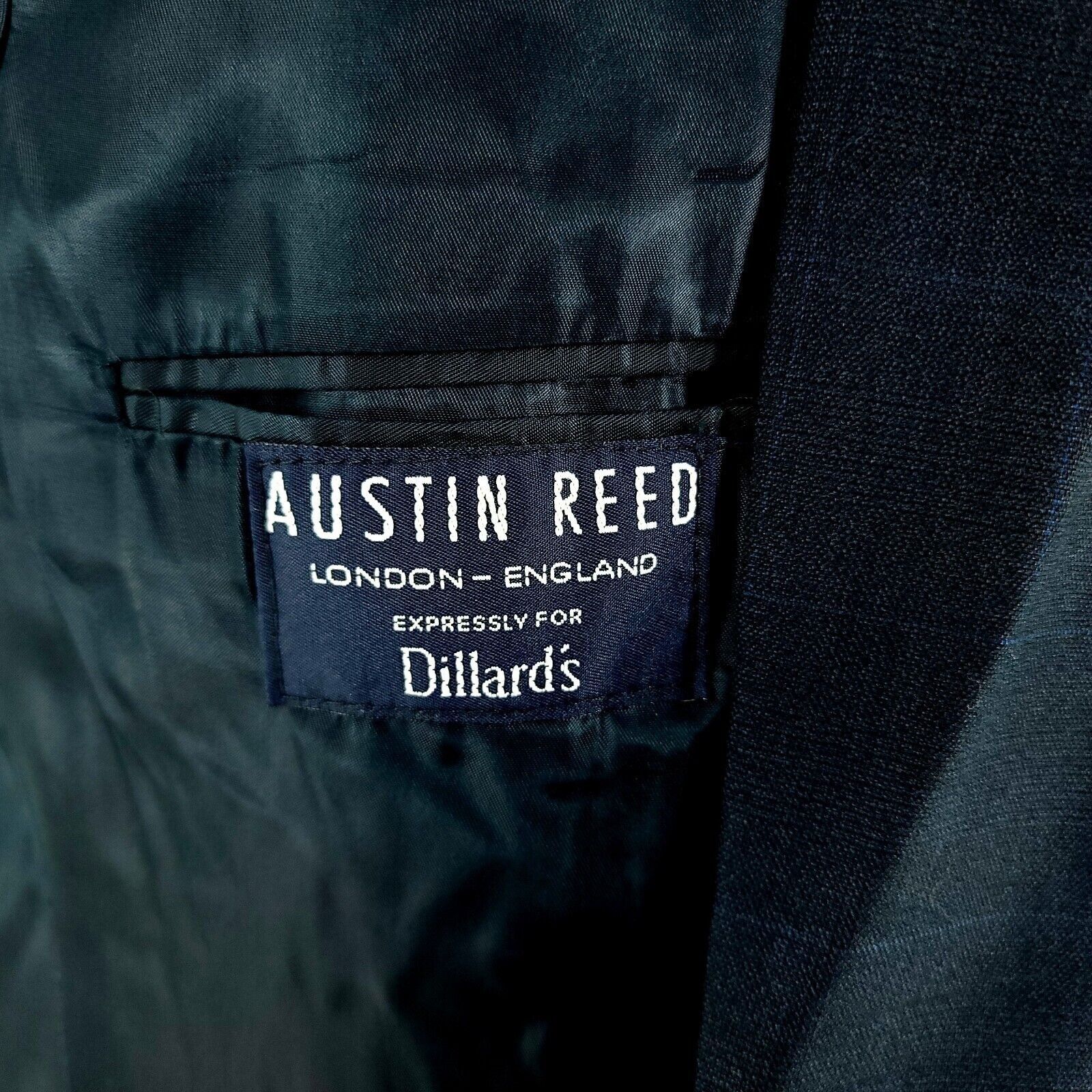 Austin Reed Austin Reed Wool 2 Button 2 Piece Suit 48L Blue Check Window Size 48L - 9 Thumbnail