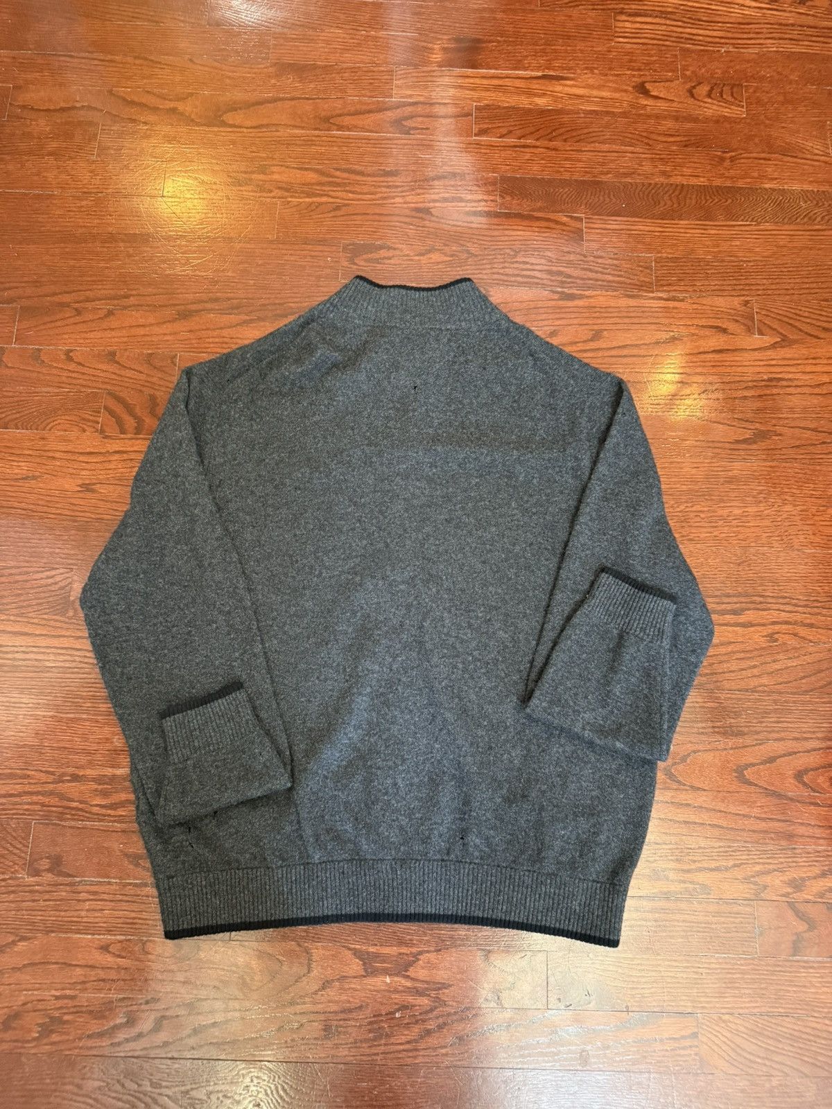 Allen Solly Allen Solly Men's Gray 100% Cashmere Full Zip (XL) Size US XL / EU 56 / 4 - 3 Thumbnail
